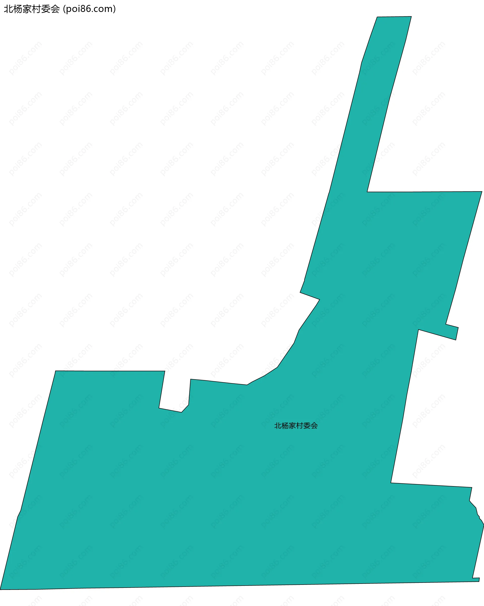 北杨家村委会边界地图