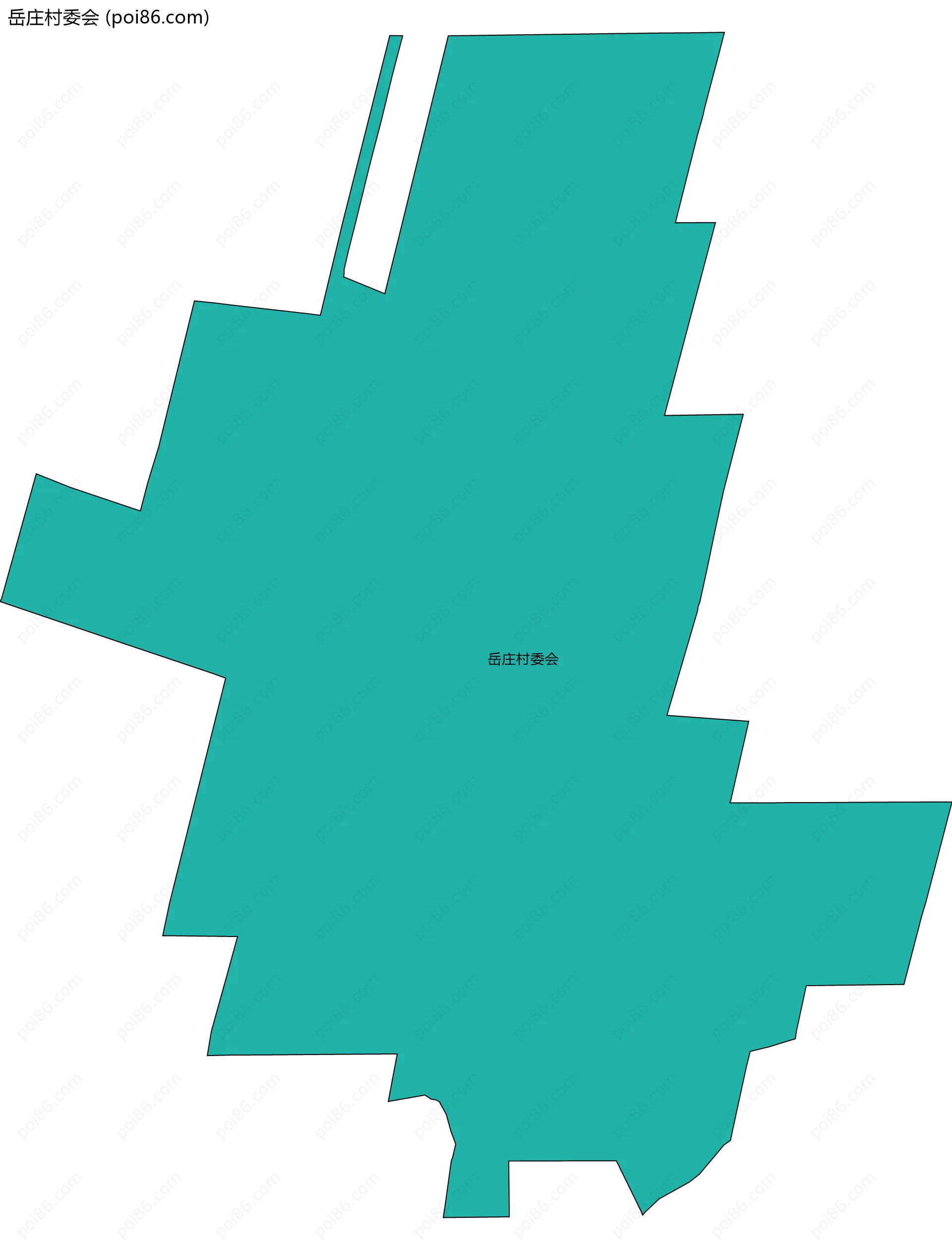 岳庄村委会边界地图