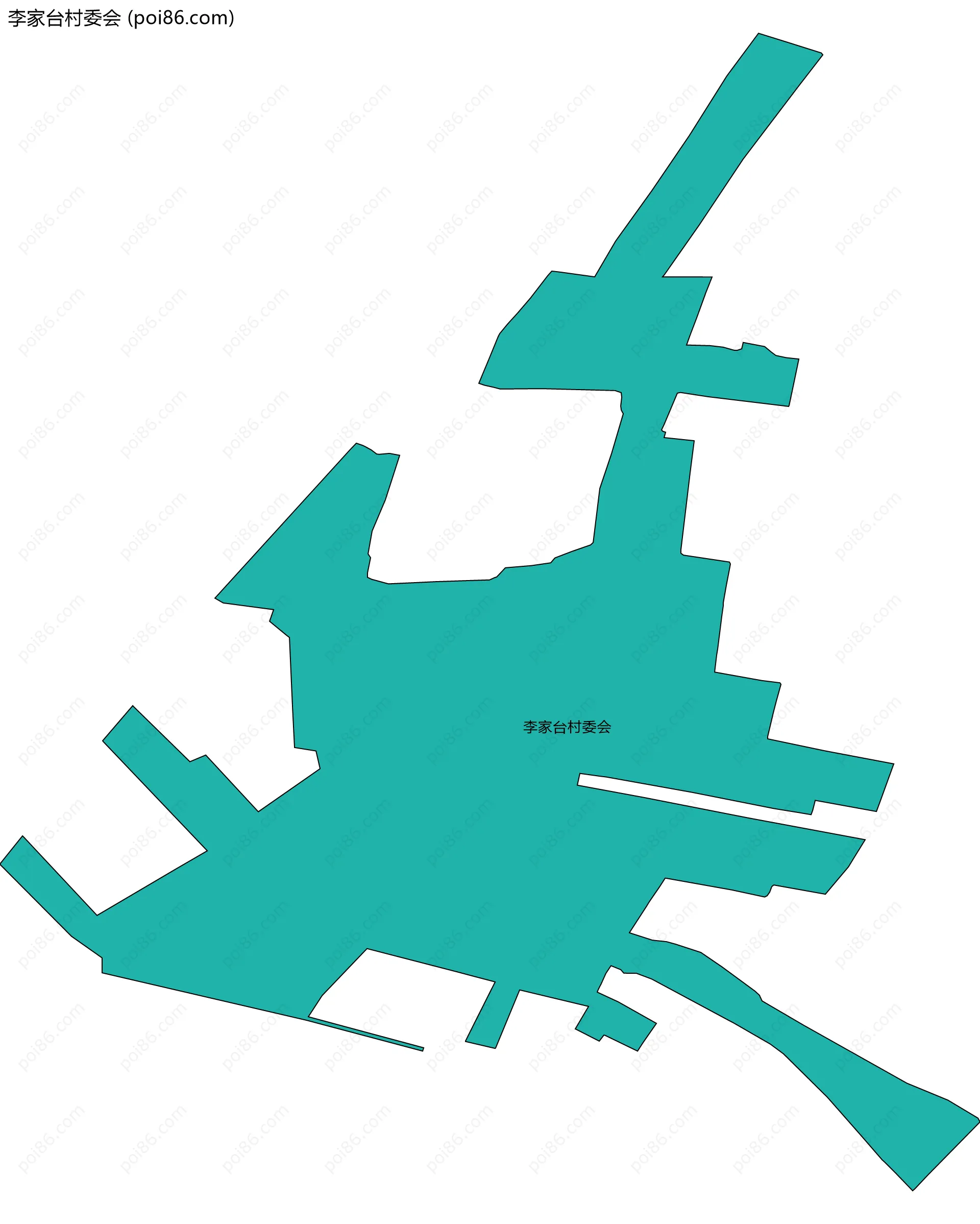 李家台村委会边界地图