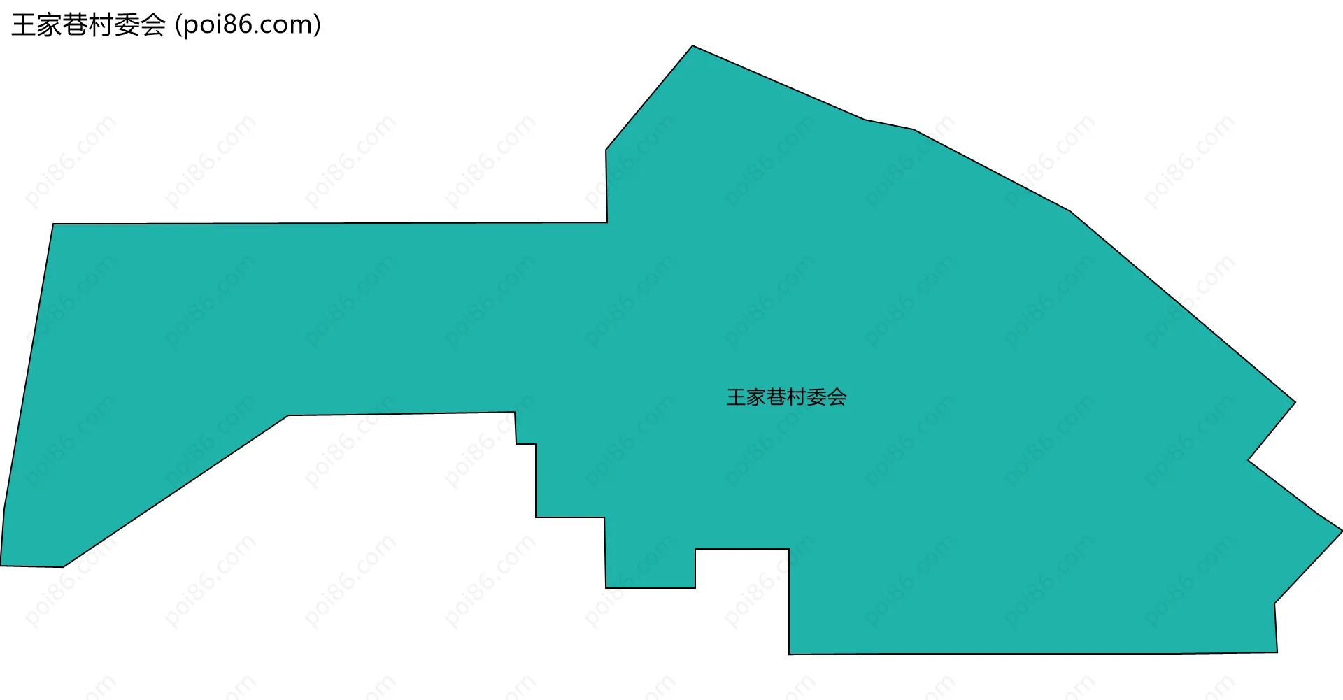 王家巷村委会边界地图