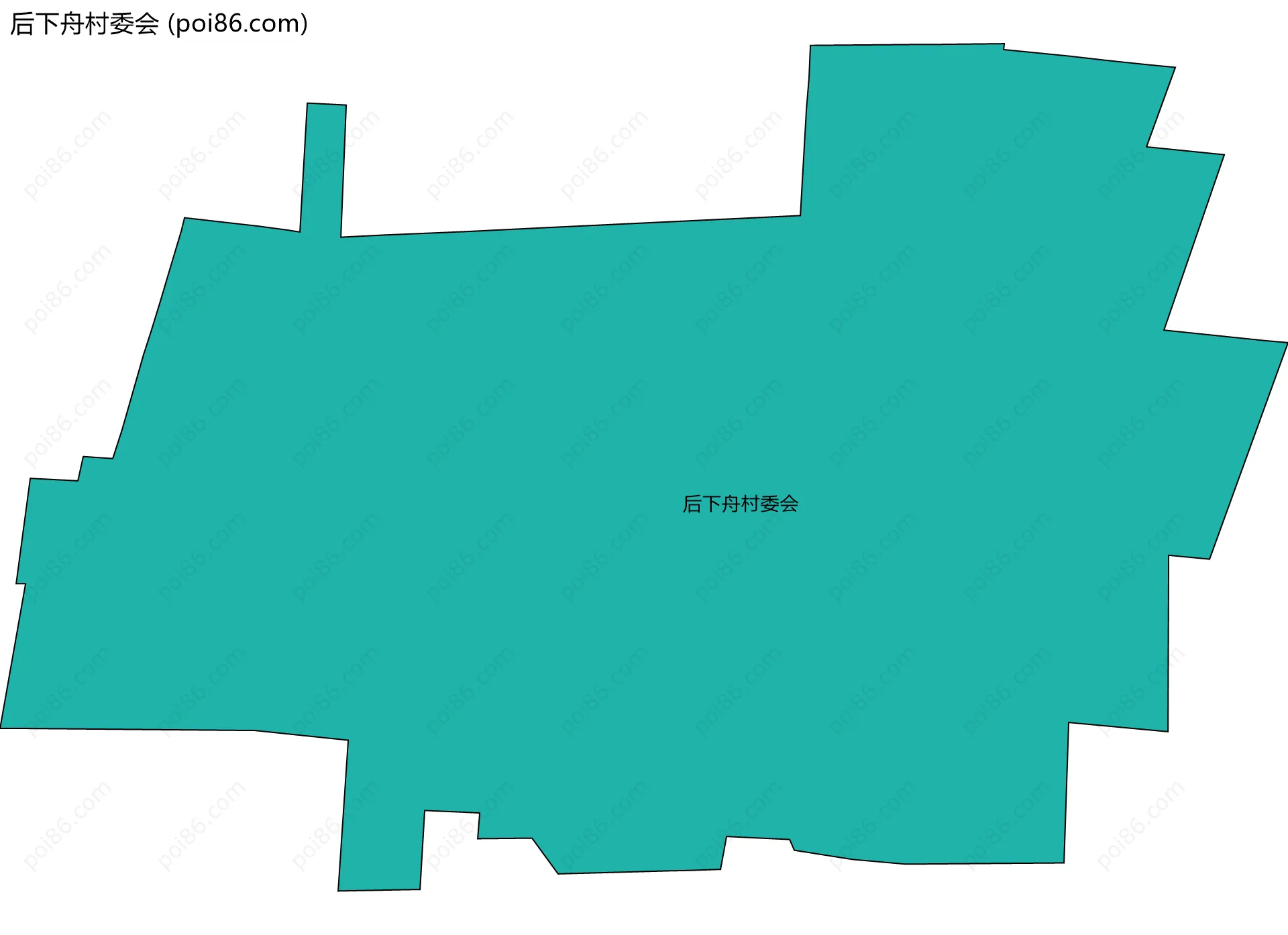 后下舟村委会边界地图