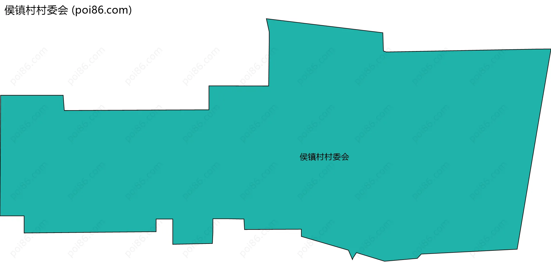 侯镇村村委会边界地图