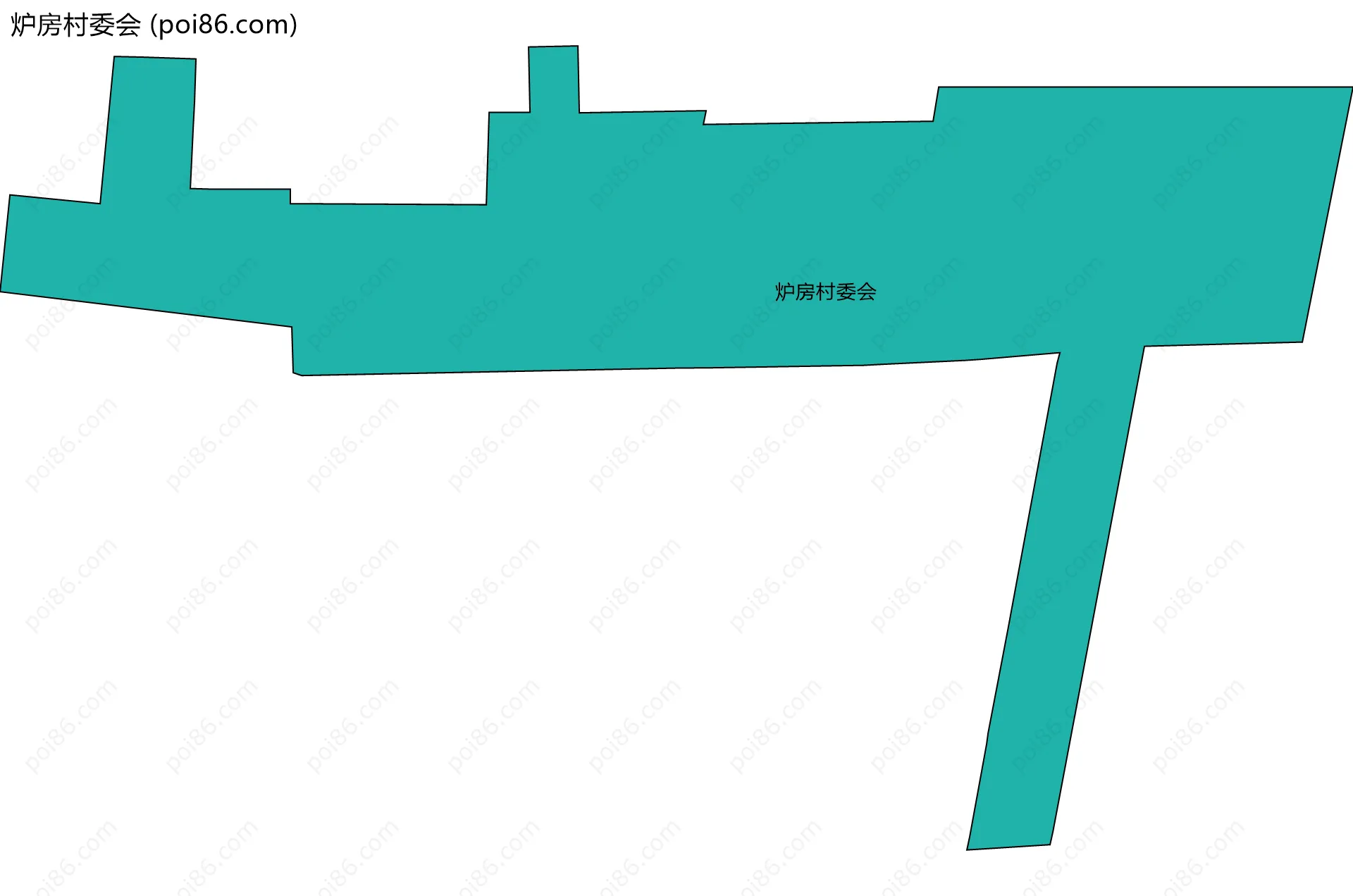 炉房村委会边界地图