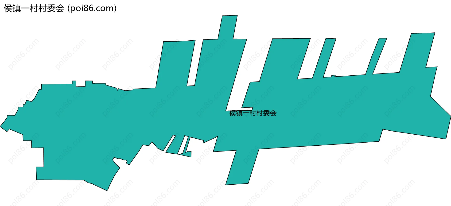 侯镇一村村委会边界地图