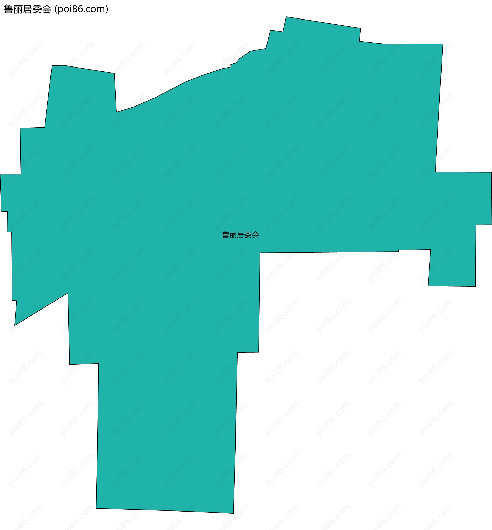 鲁丽居委会边界地图