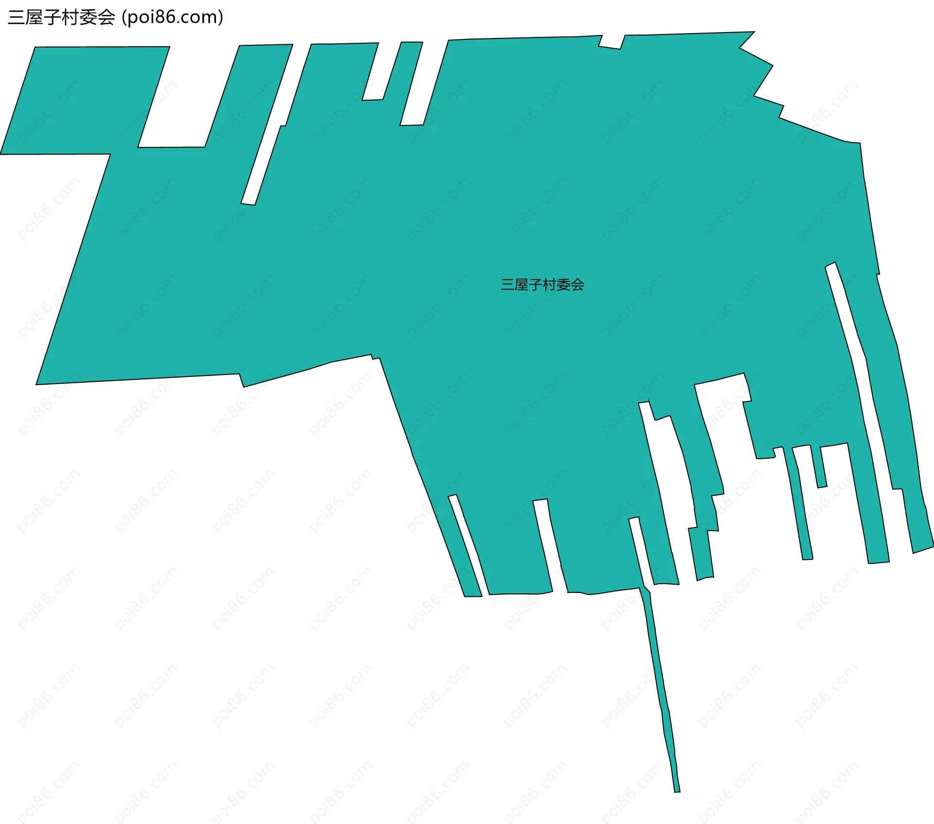 三屋子村委会边界地图