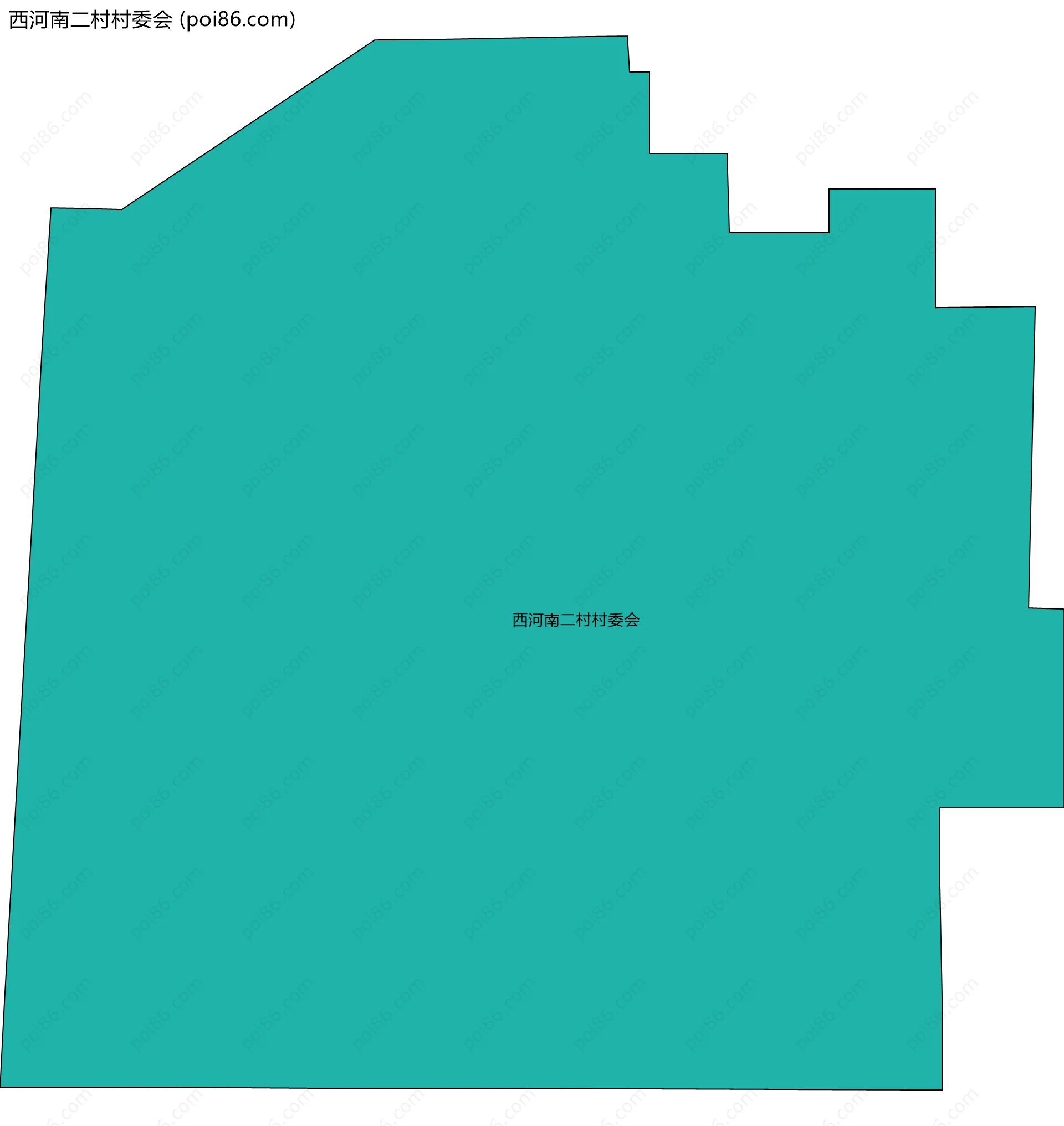 西河南二村村委会边界地图