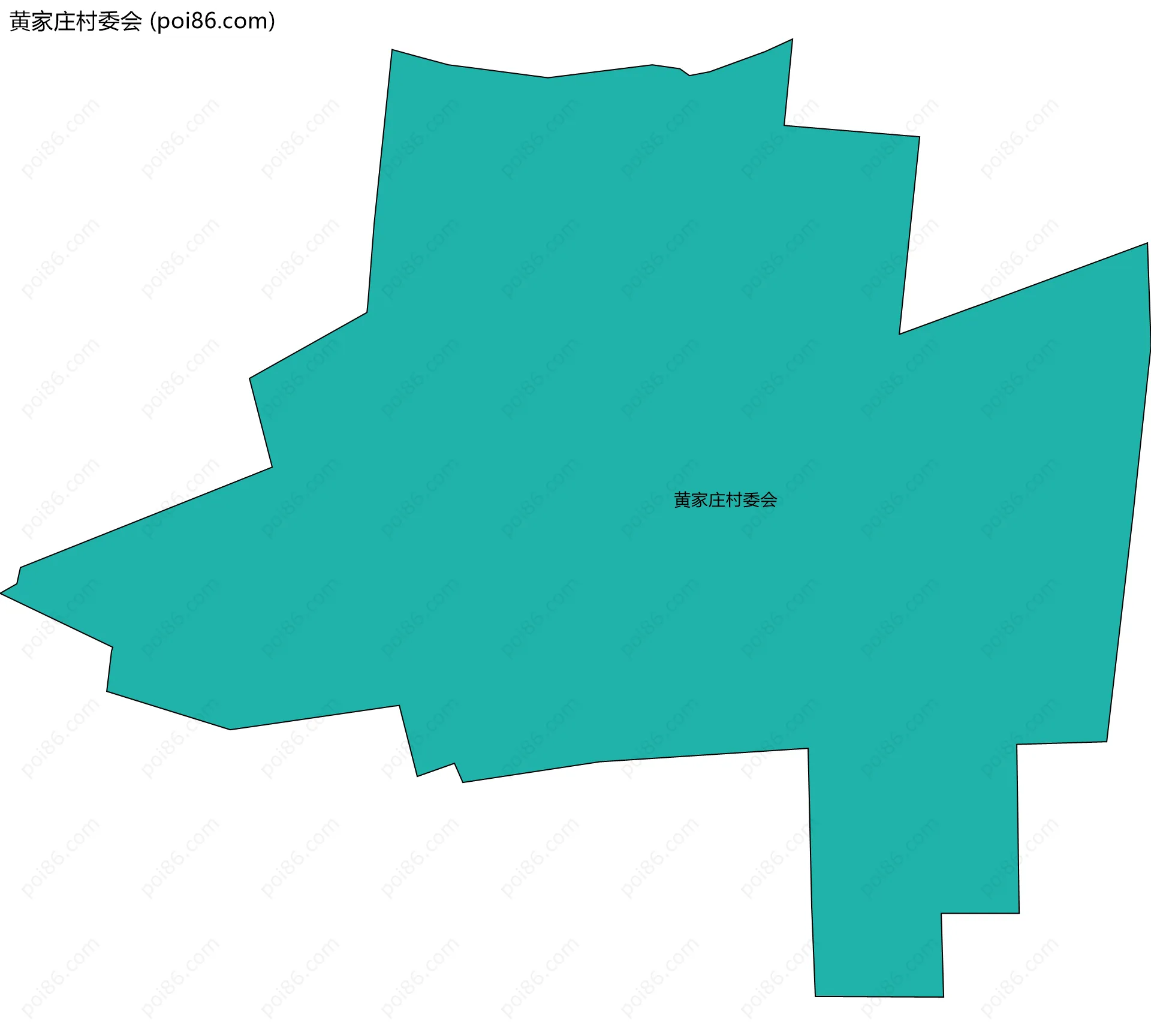 黄家庄村委会边界地图