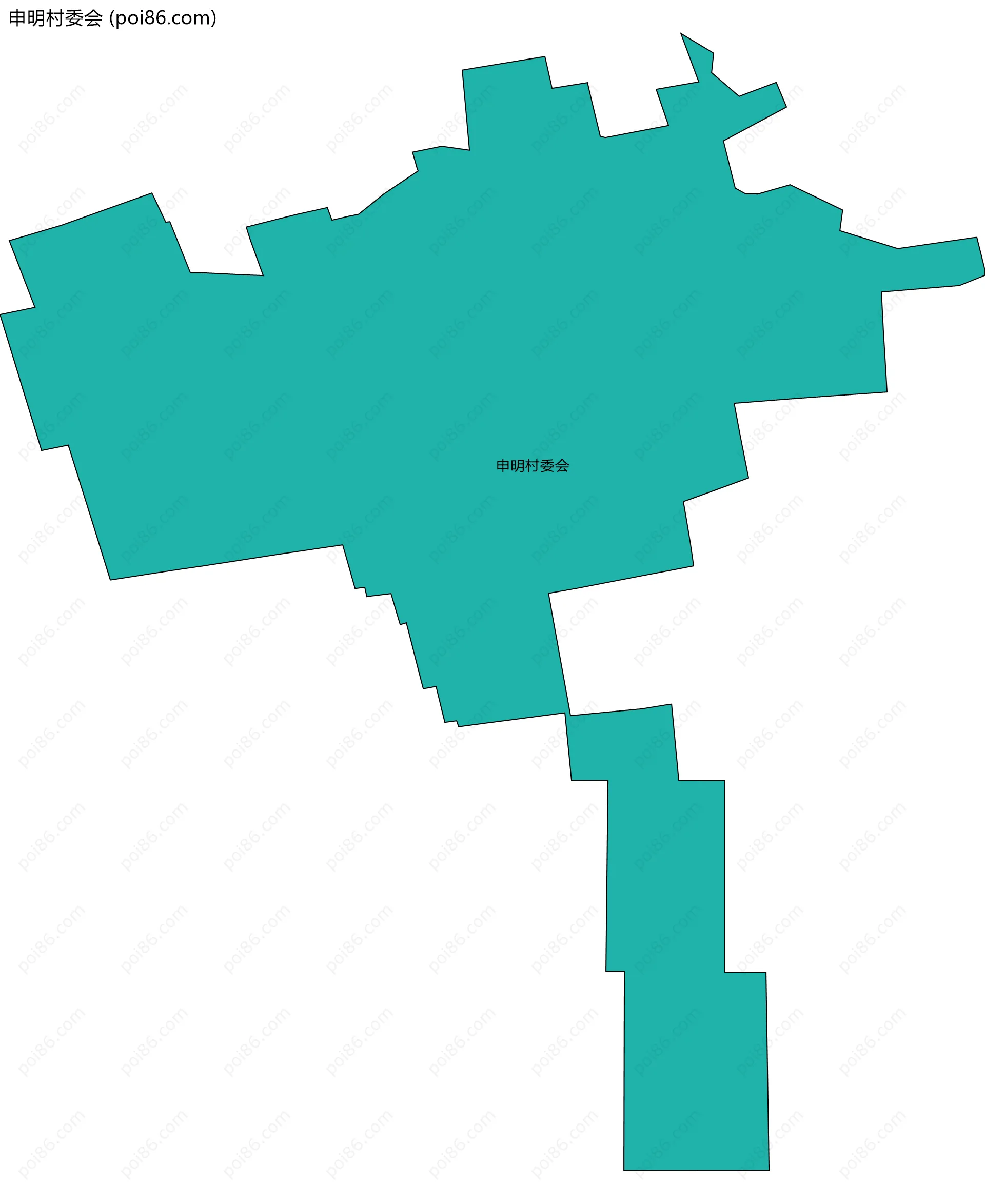 申明村委会边界地图