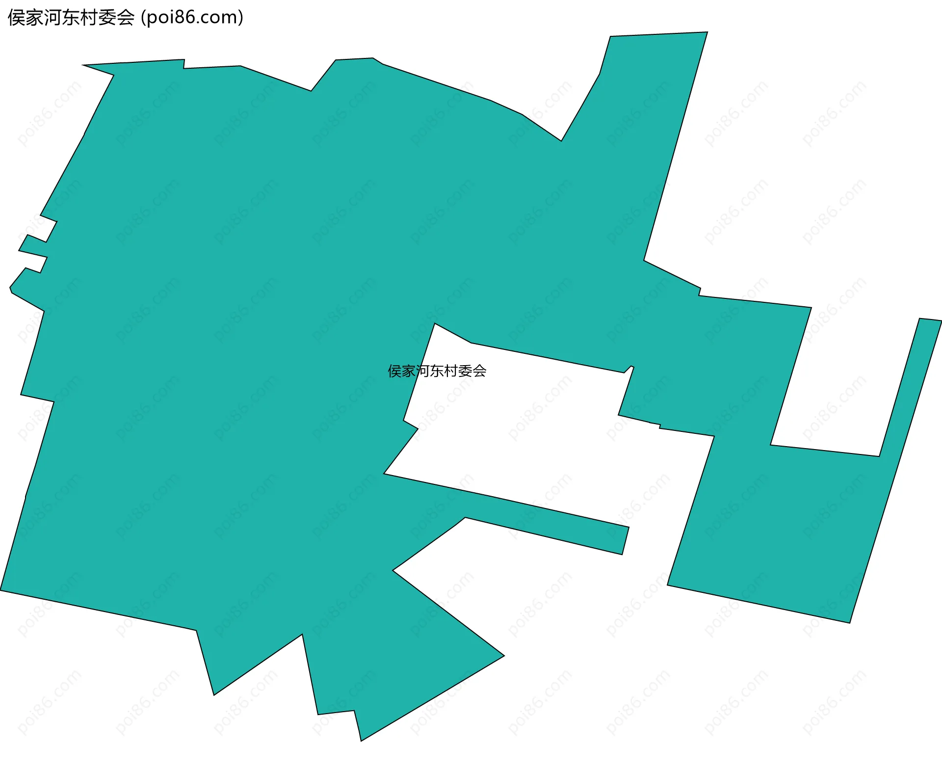 侯家河东村委会边界地图