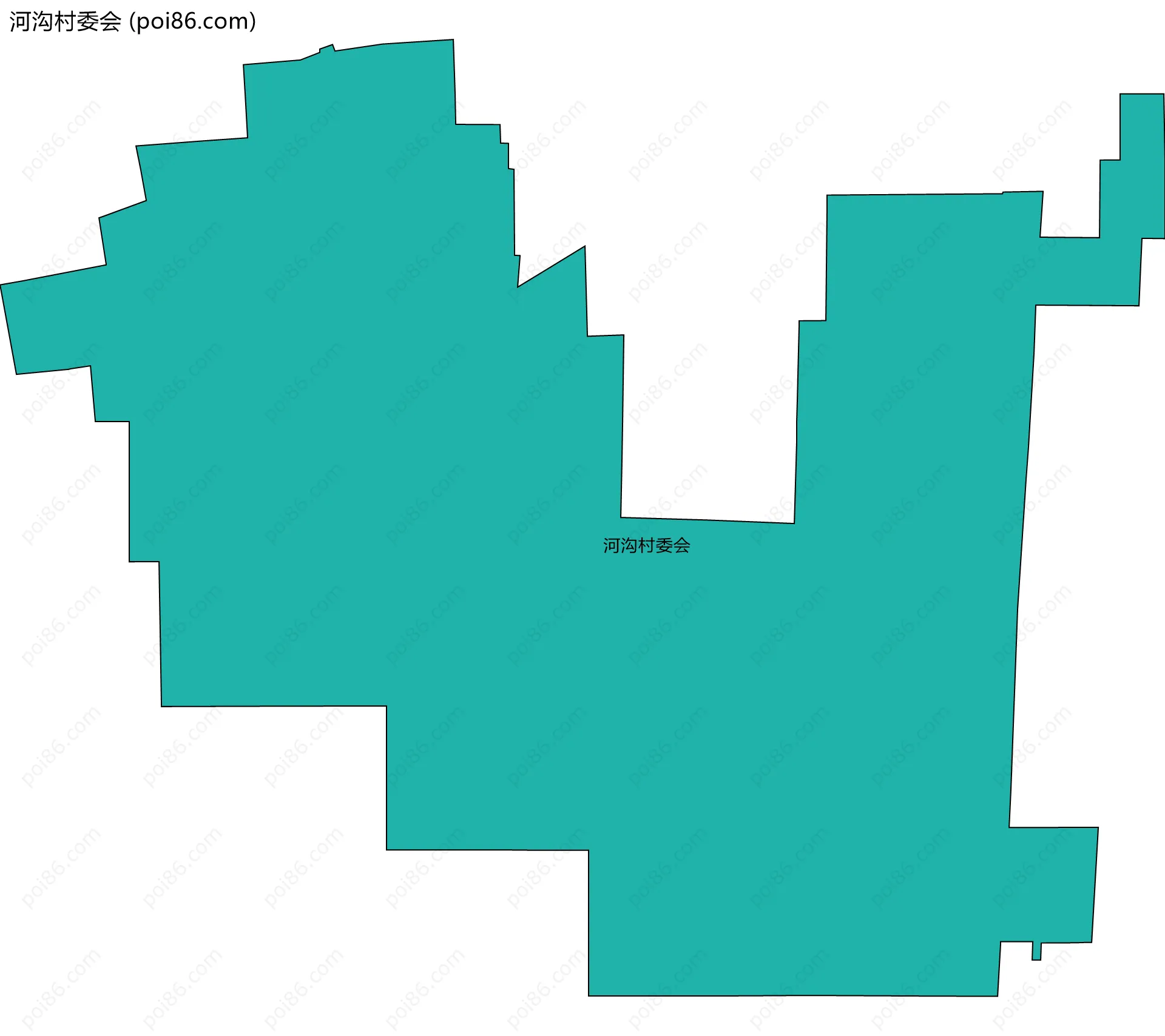 河沟村委会边界地图