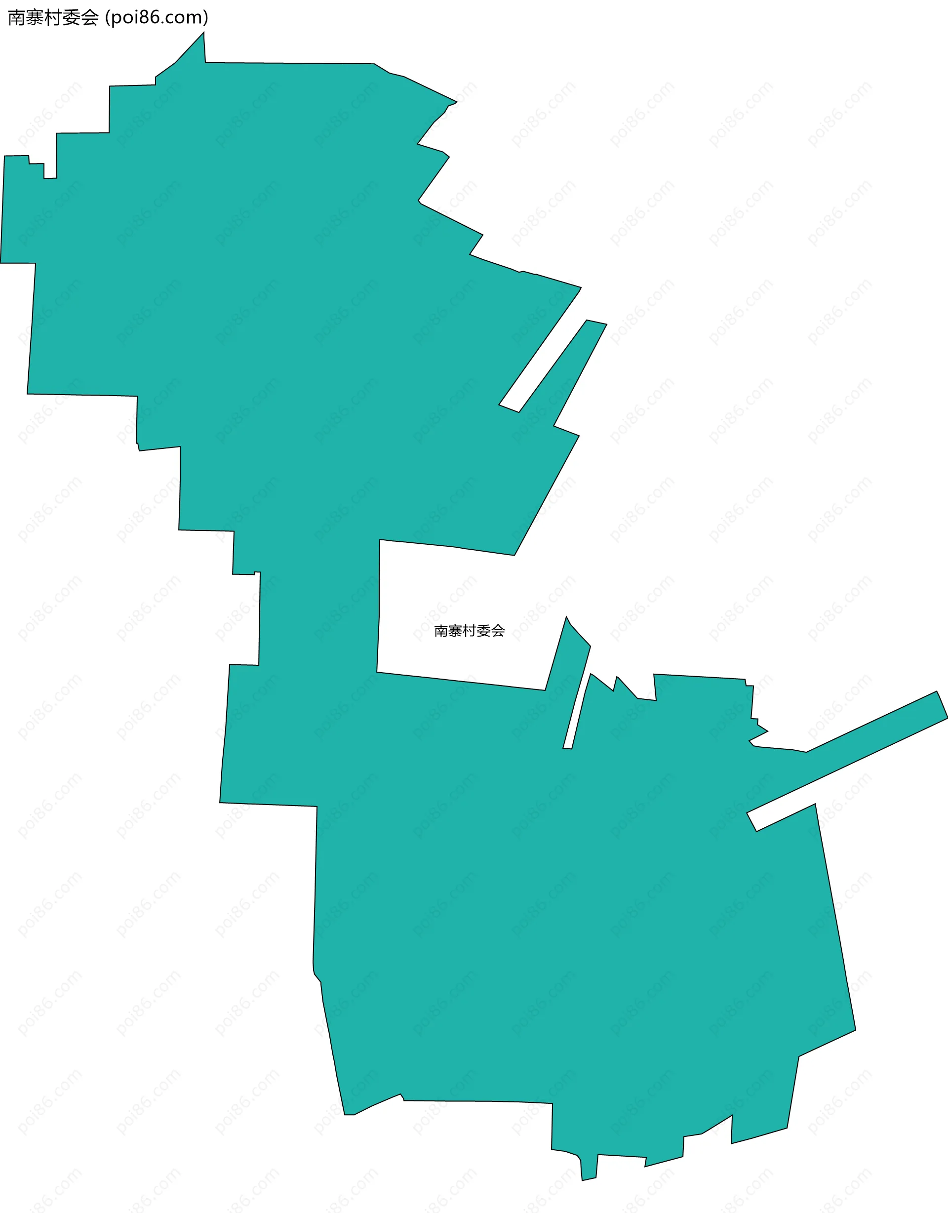 南寨村委会边界地图