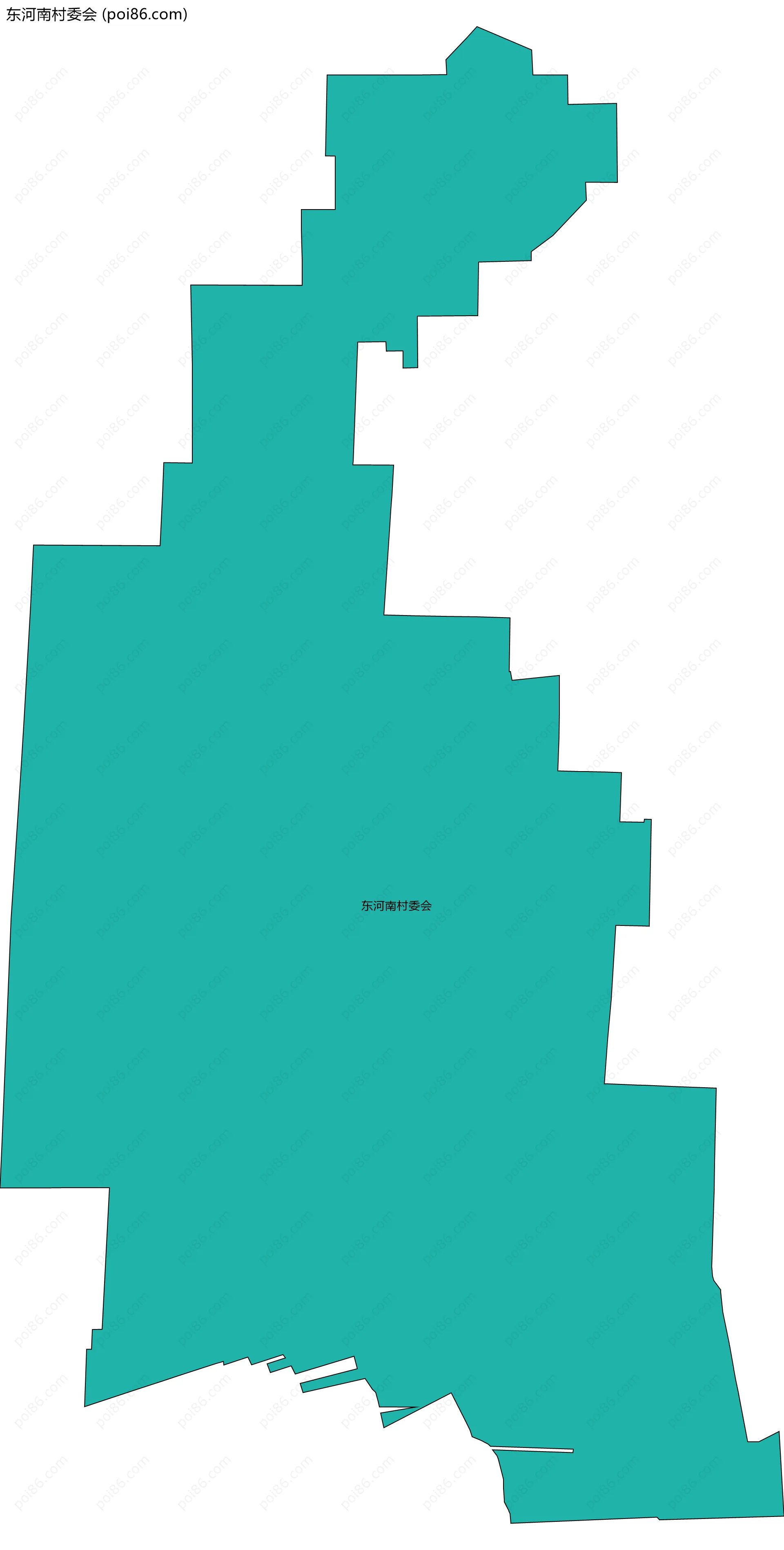 东河南村委会边界地图