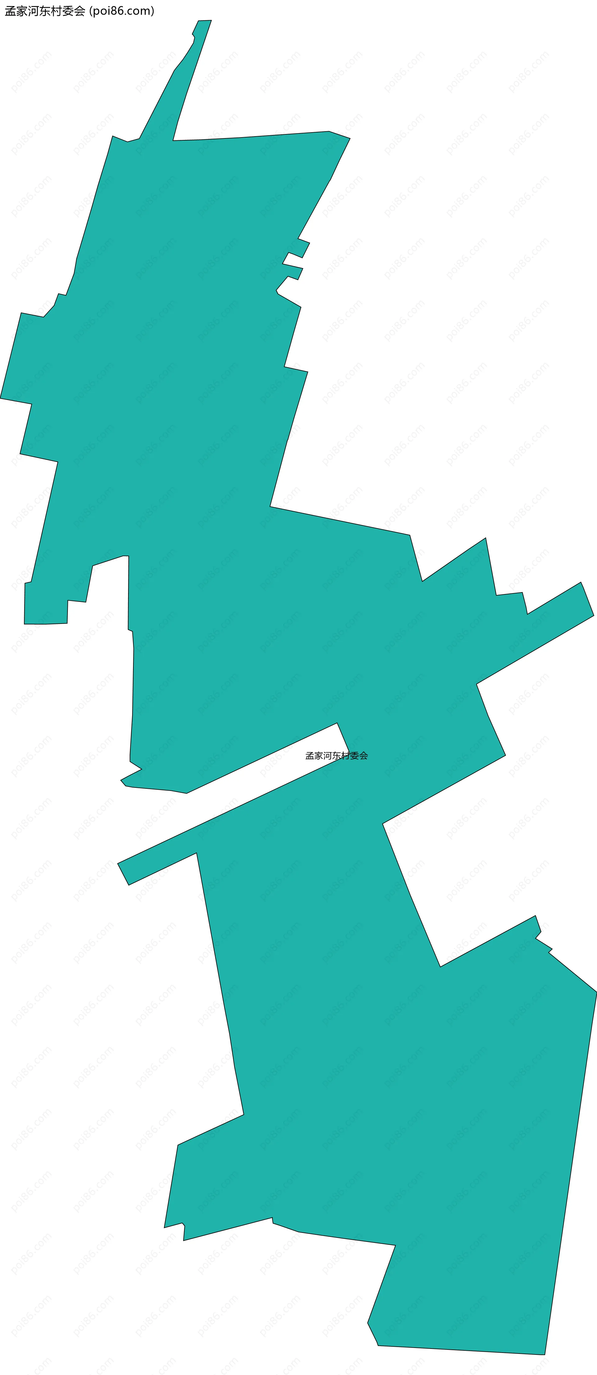 孟家河东村委会边界地图