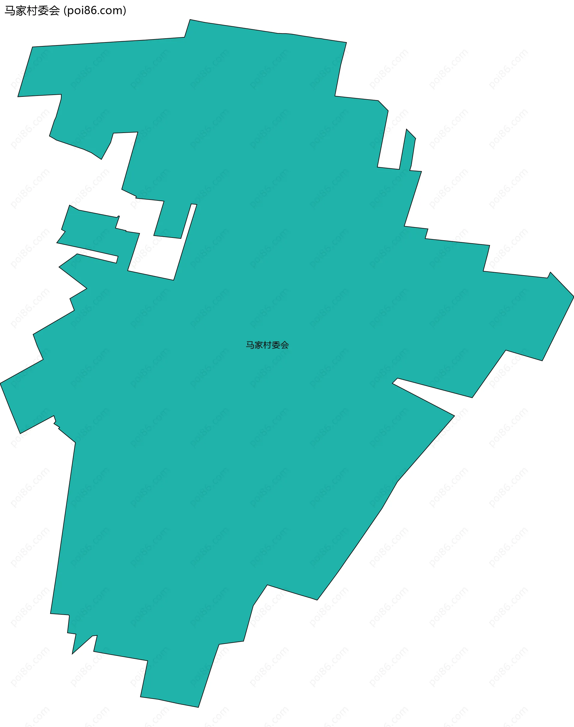 马家村委会边界地图