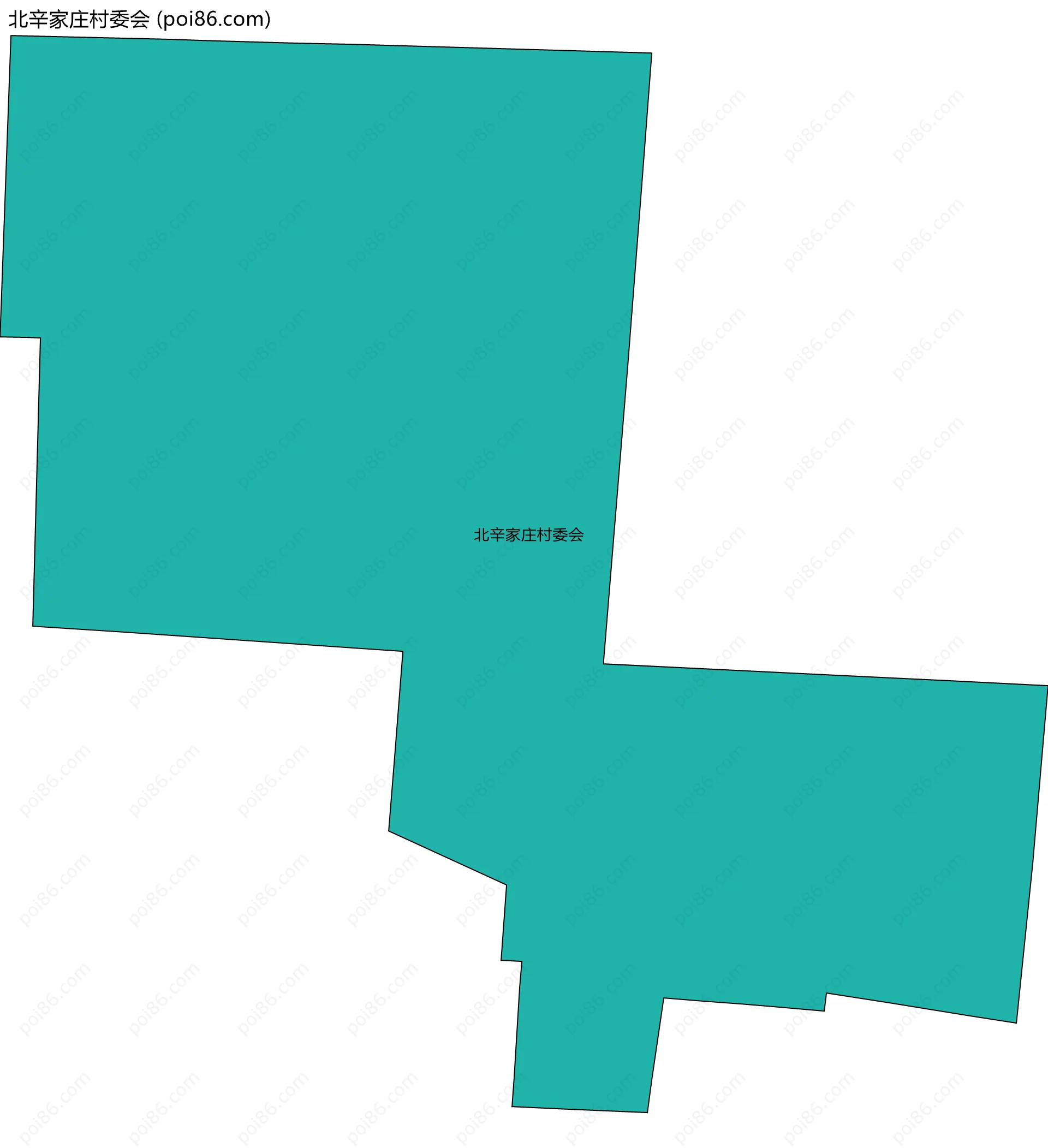 北辛家庄村委会边界地图