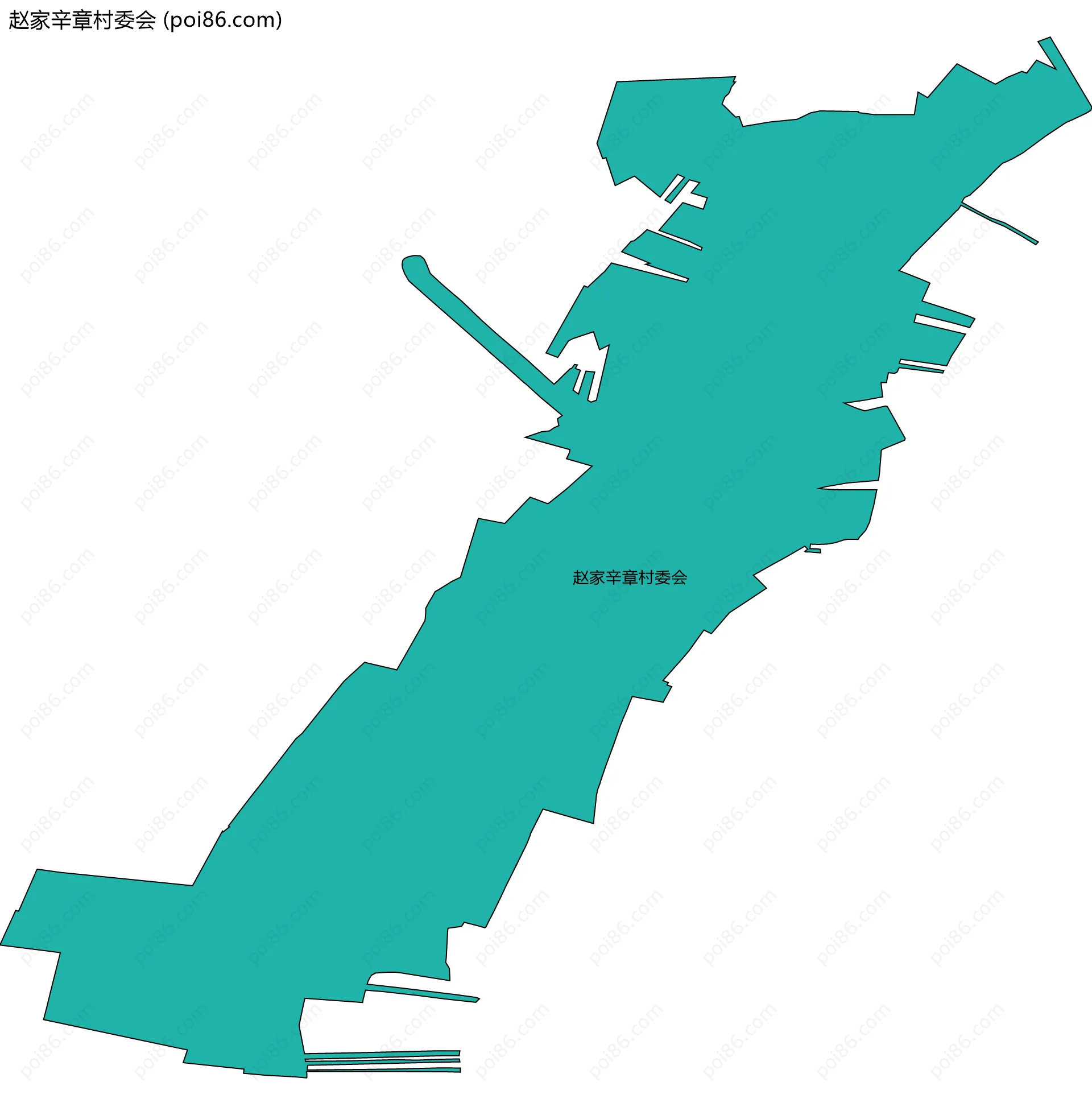 赵家辛章村委会边界地图