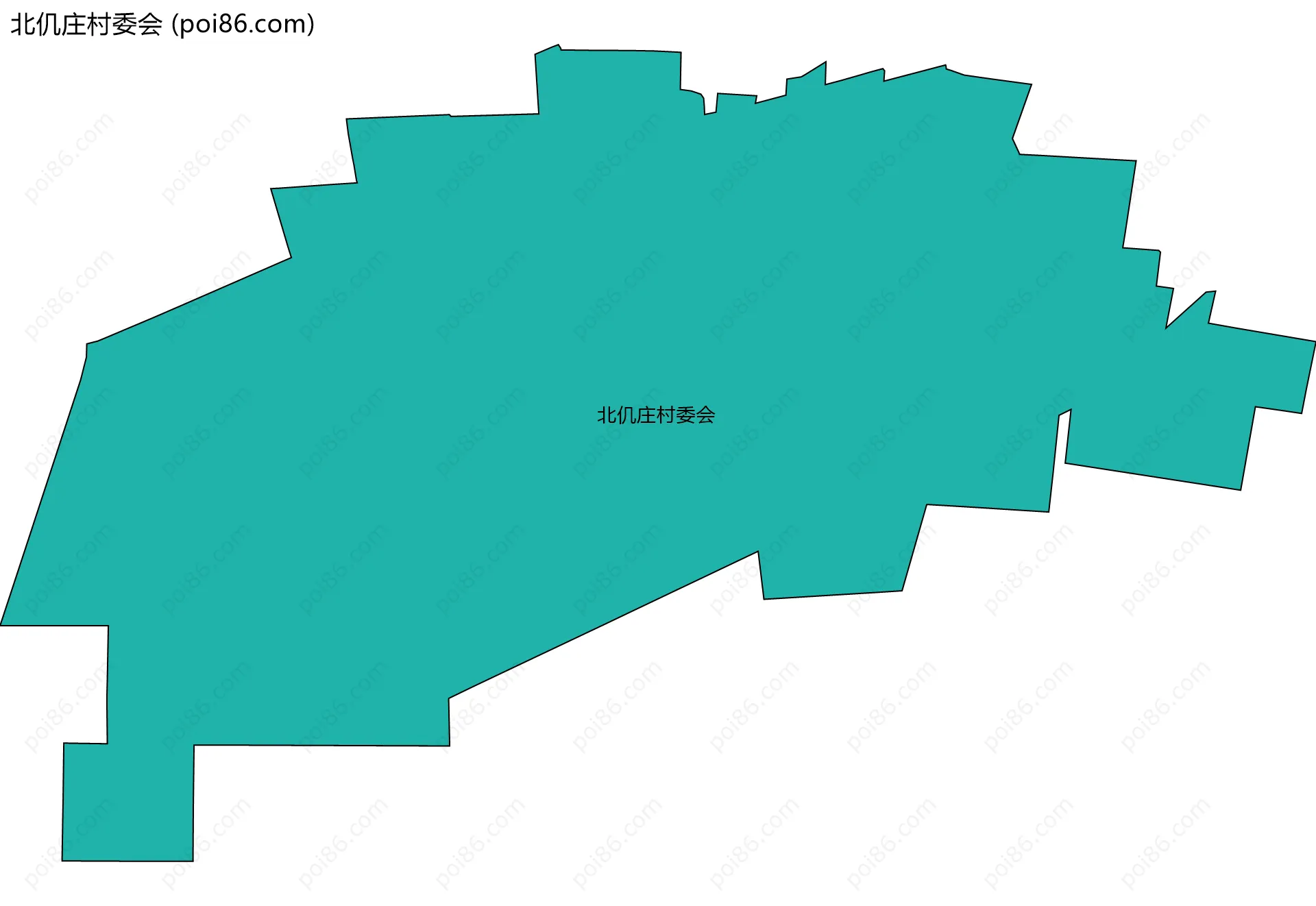 北仉庄村委会边界地图