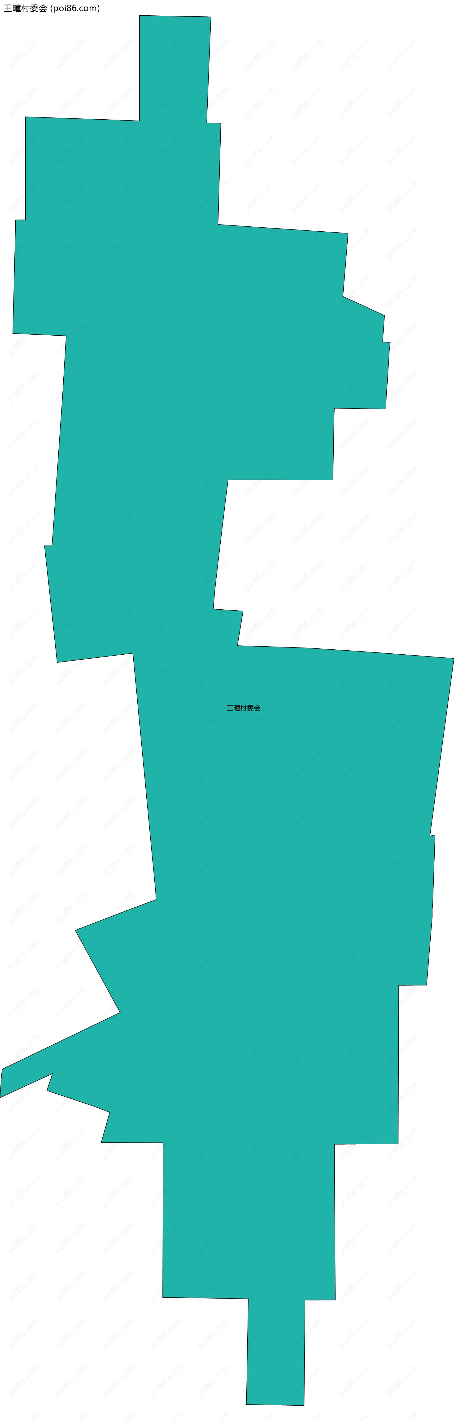 王疃村委会边界地图