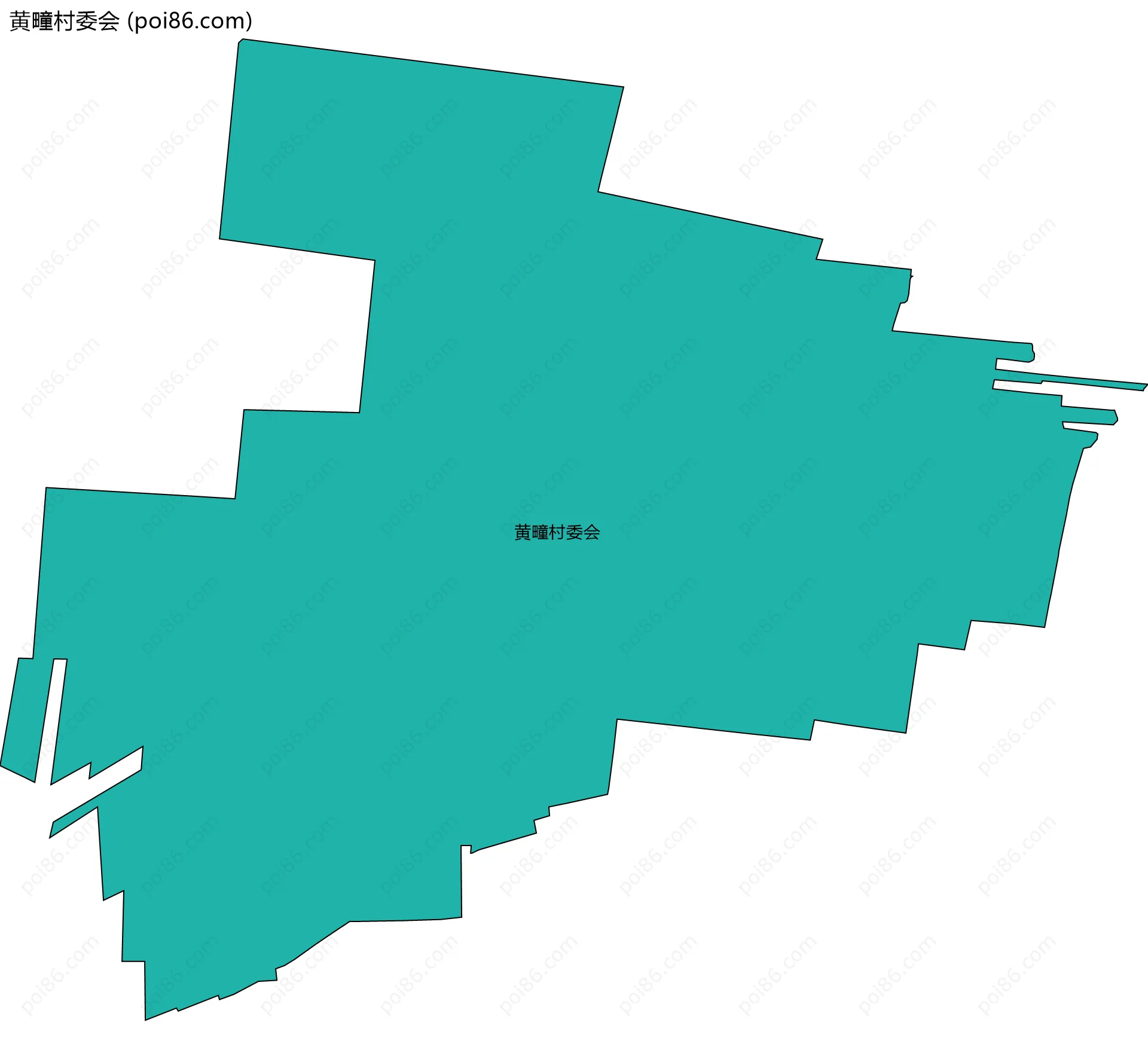 黄疃村委会边界地图