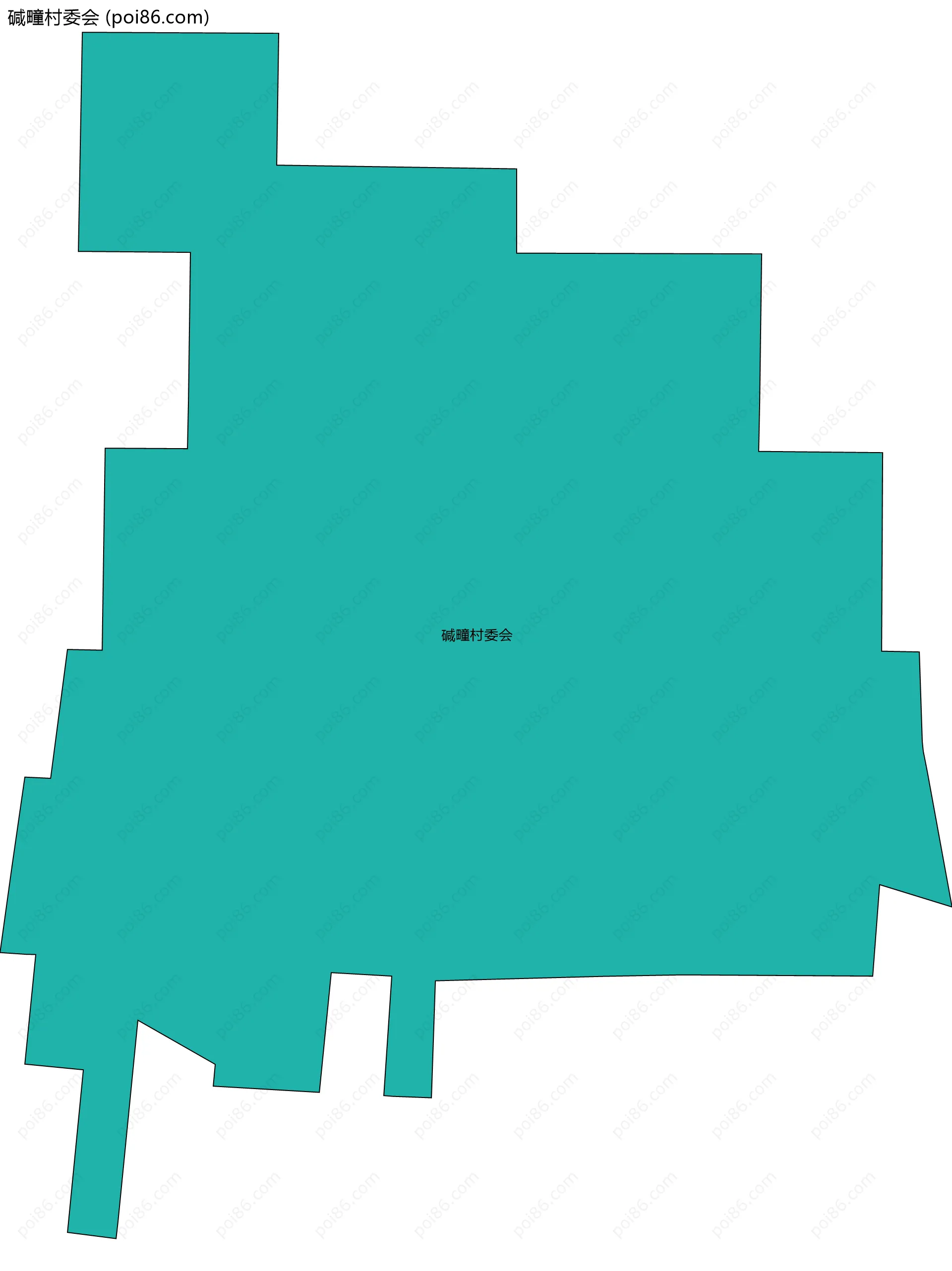 碱疃村委会边界地图