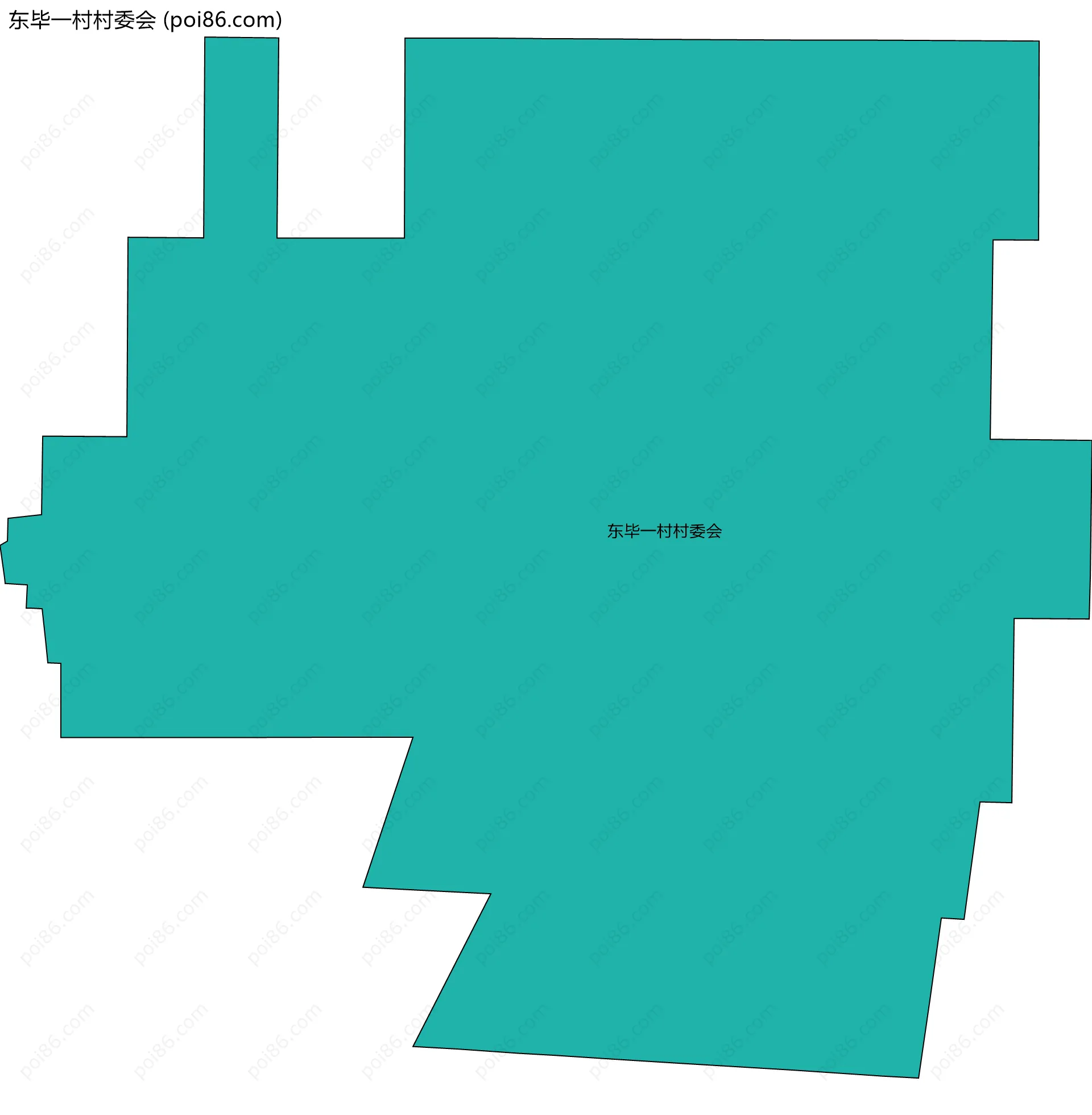 东毕一村村委会边界地图