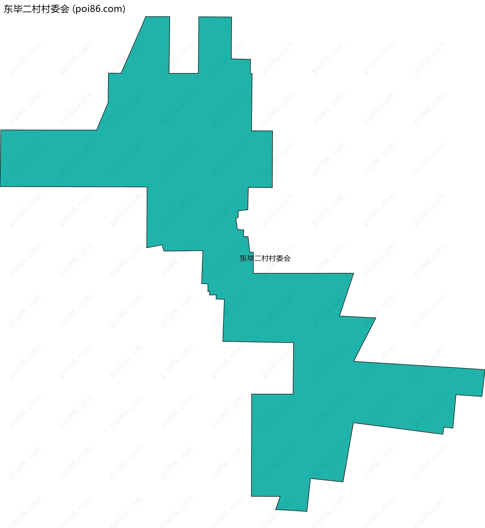 东毕二村村委会边界地图