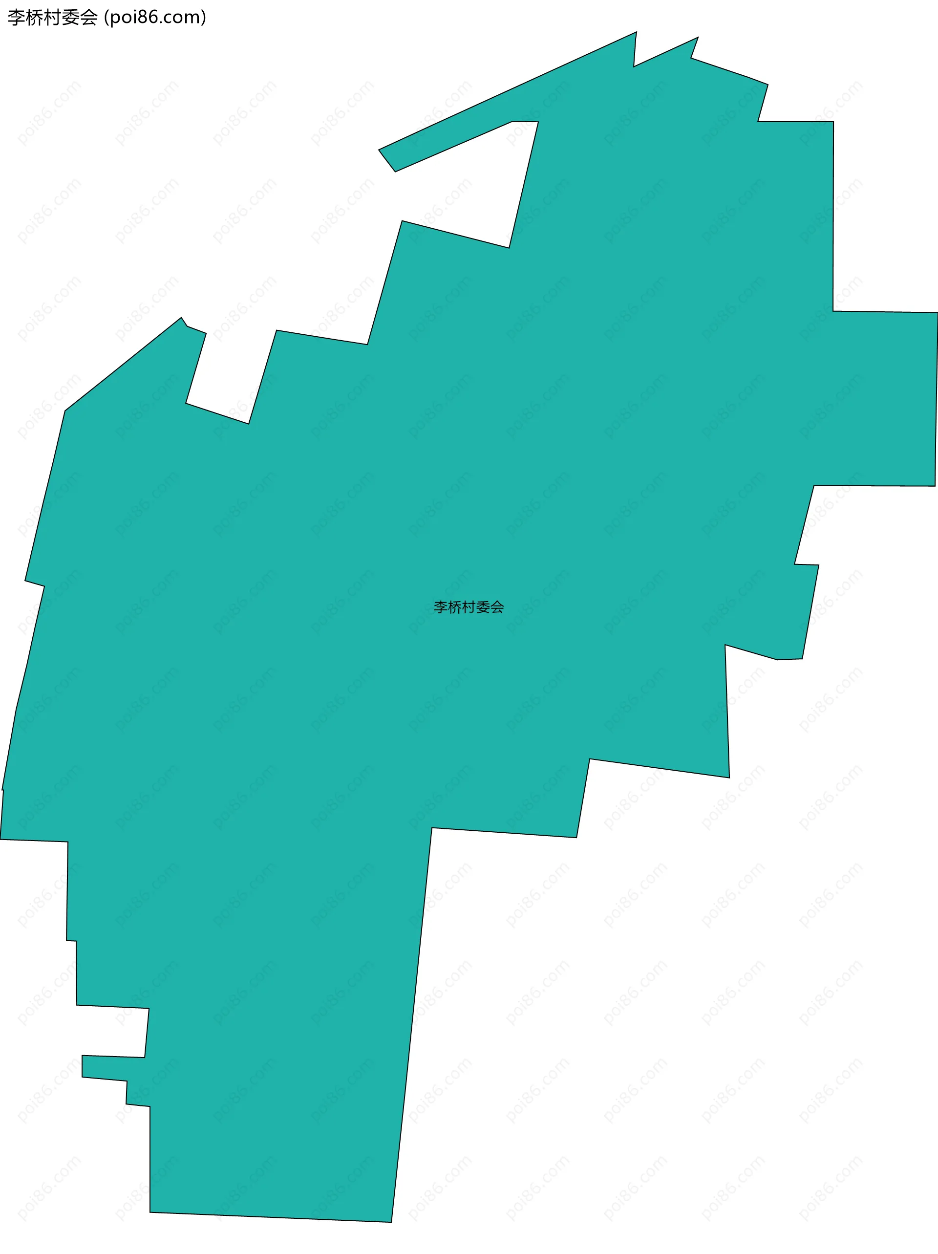 李桥村委会边界地图