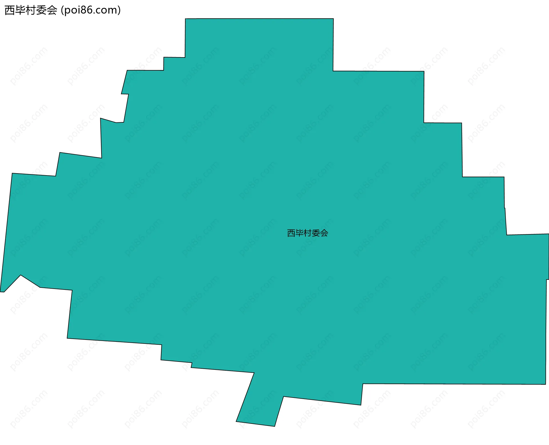 西毕村委会边界地图