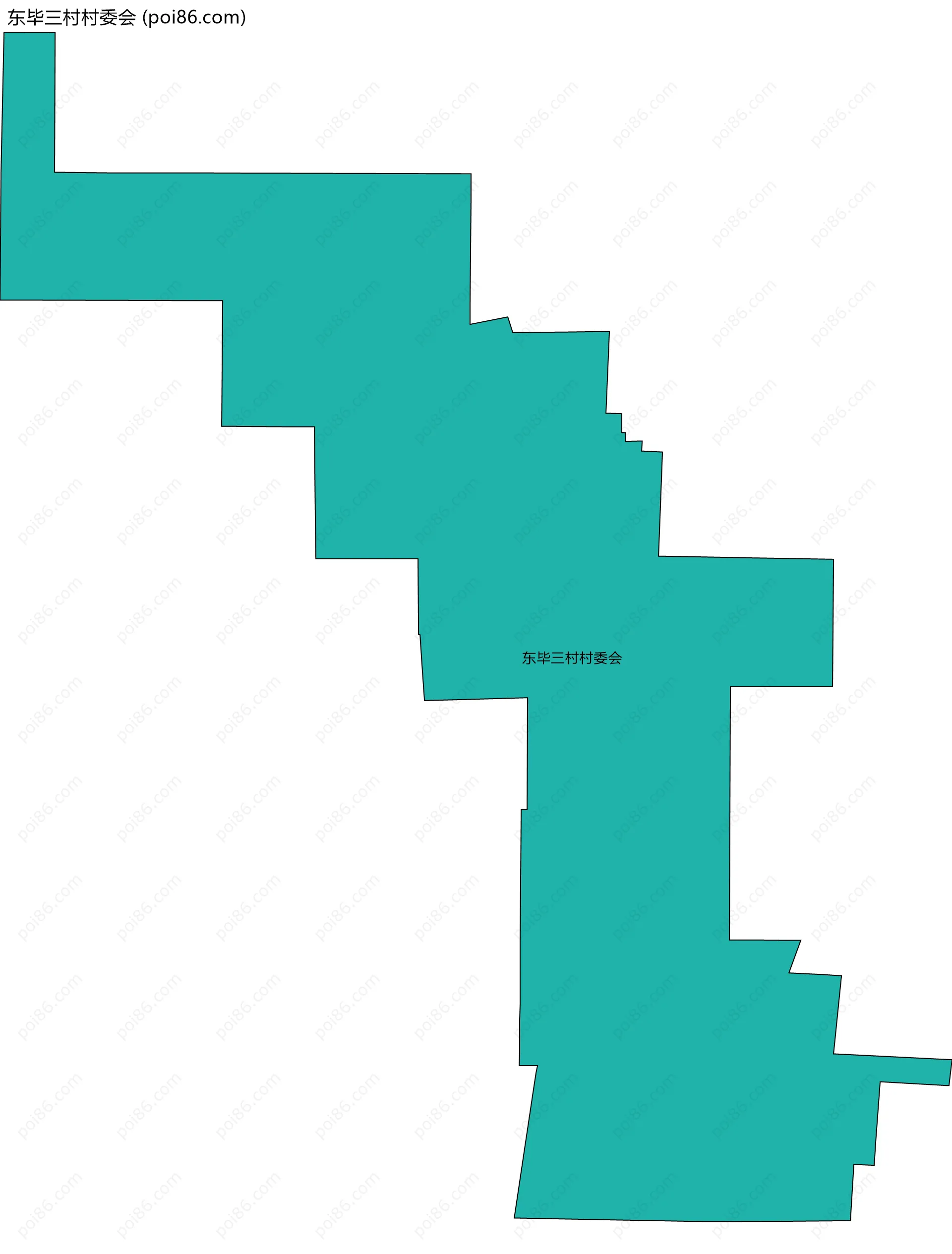东毕三村村委会边界地图