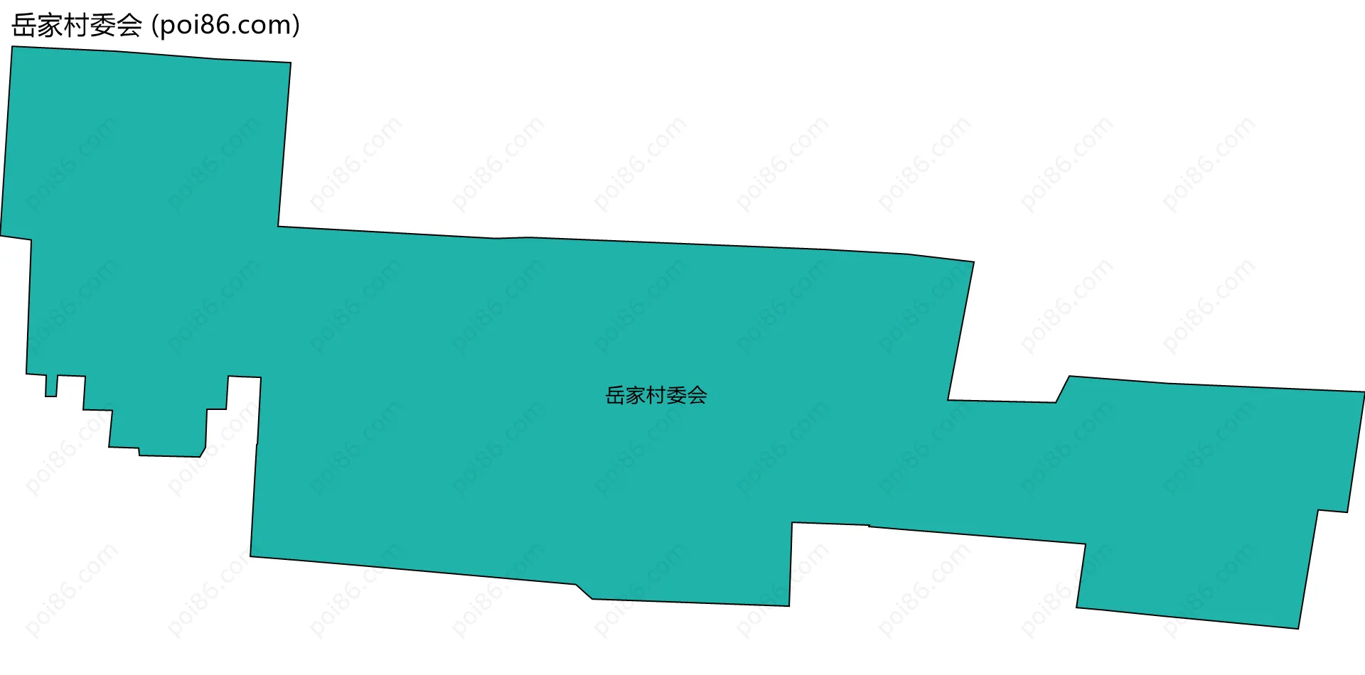 岳家村委会边界地图