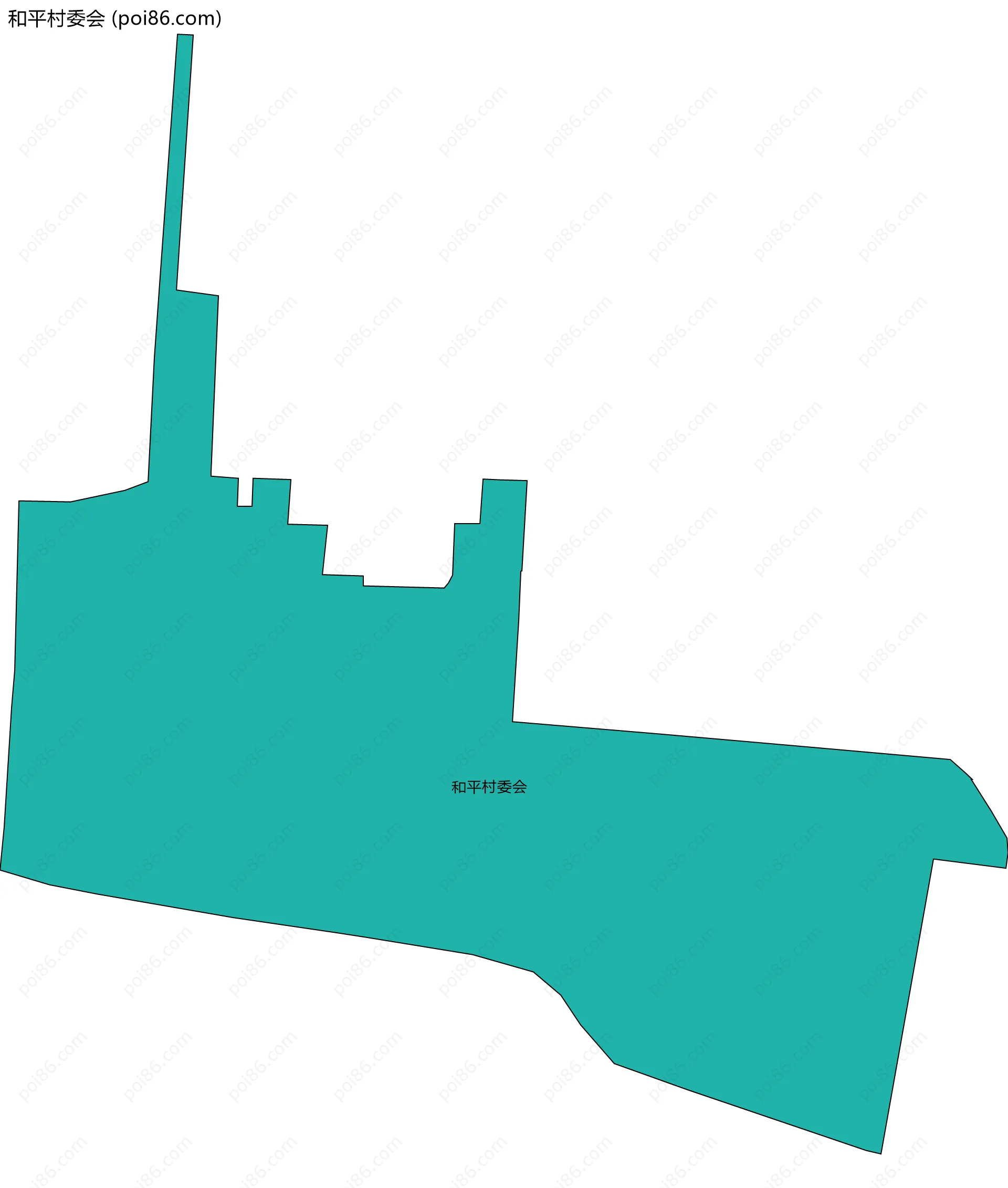 和平村委会边界地图