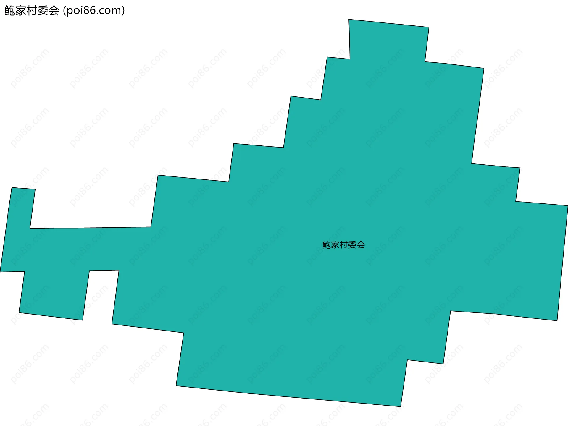 鲍家村委会边界地图