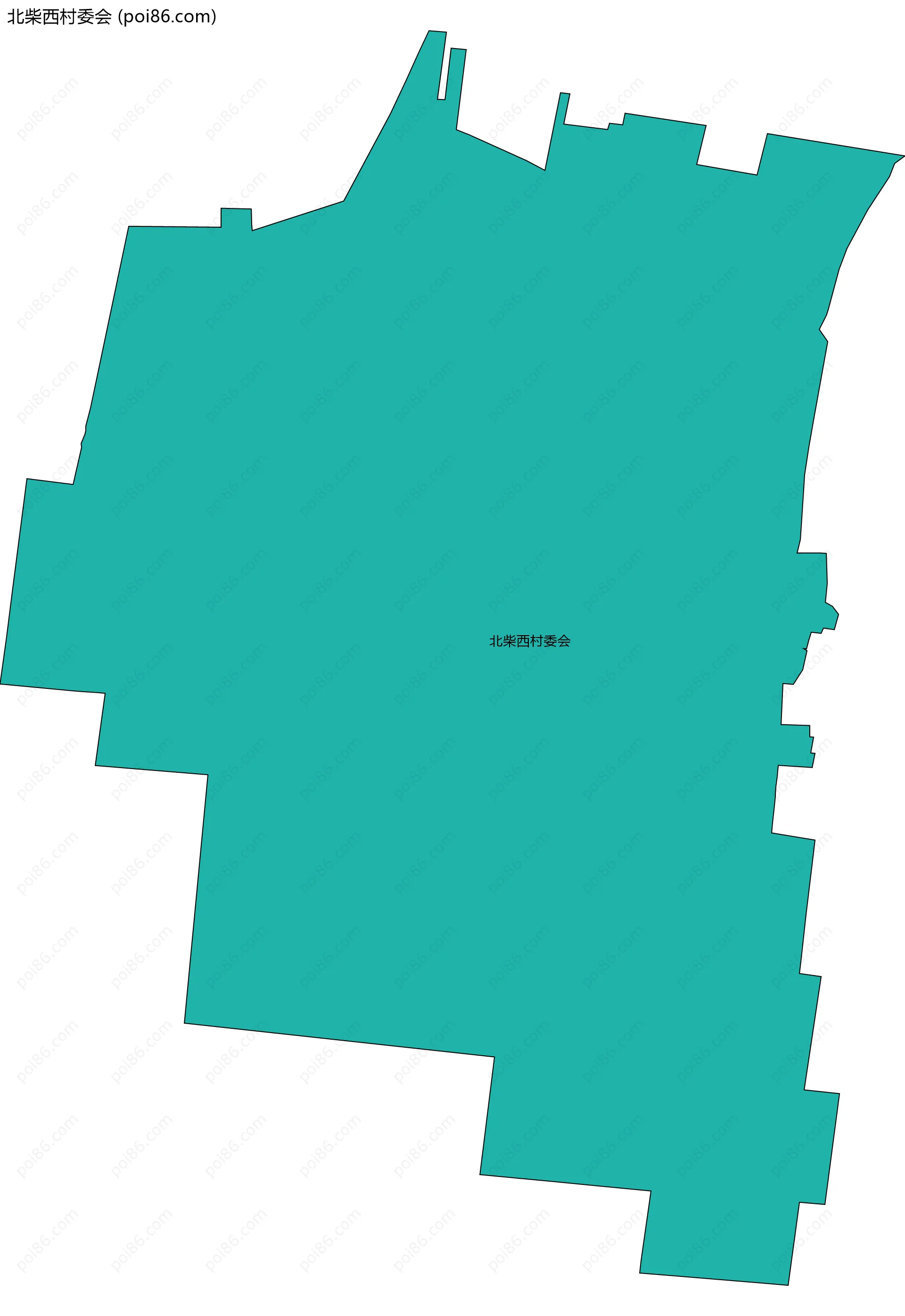 北柴西村委会边界地图