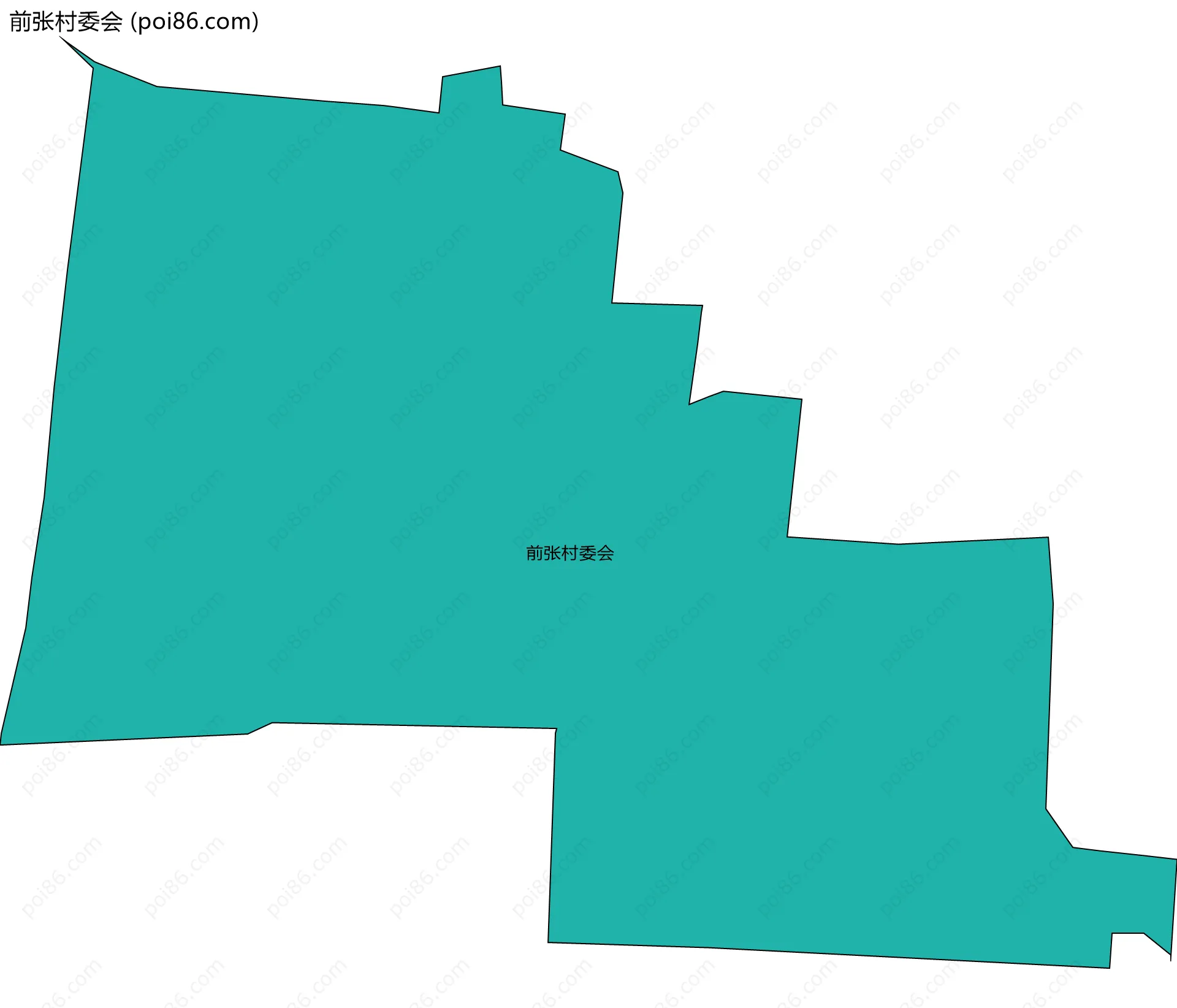 前张村委会边界地图