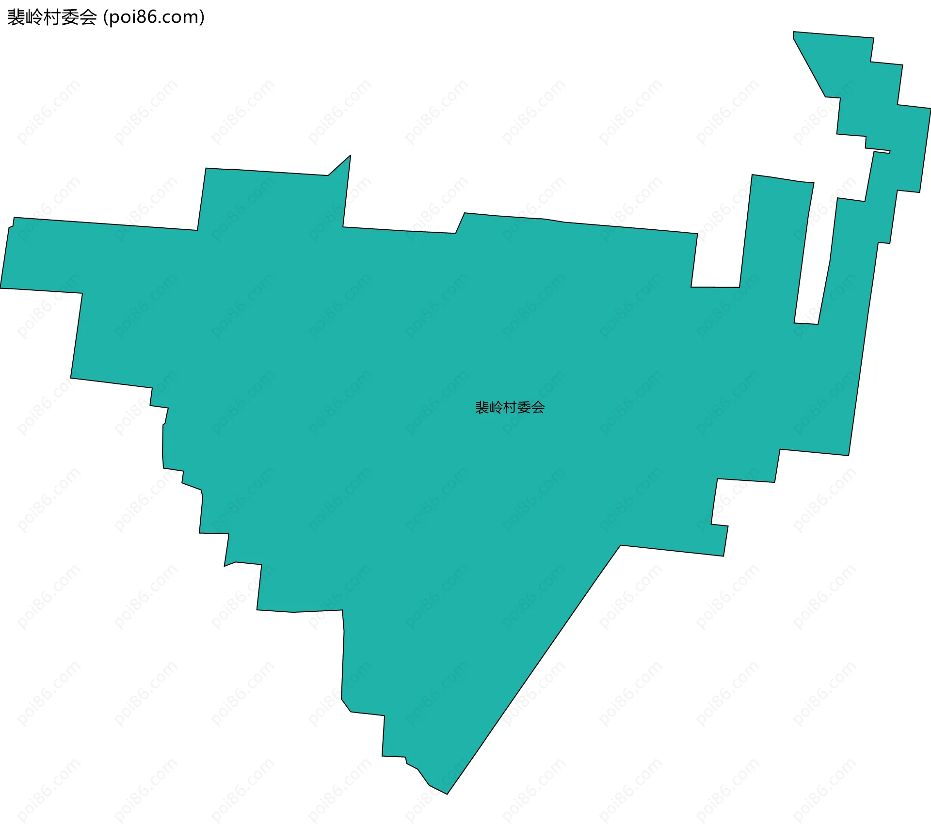 裴岭村委会边界地图