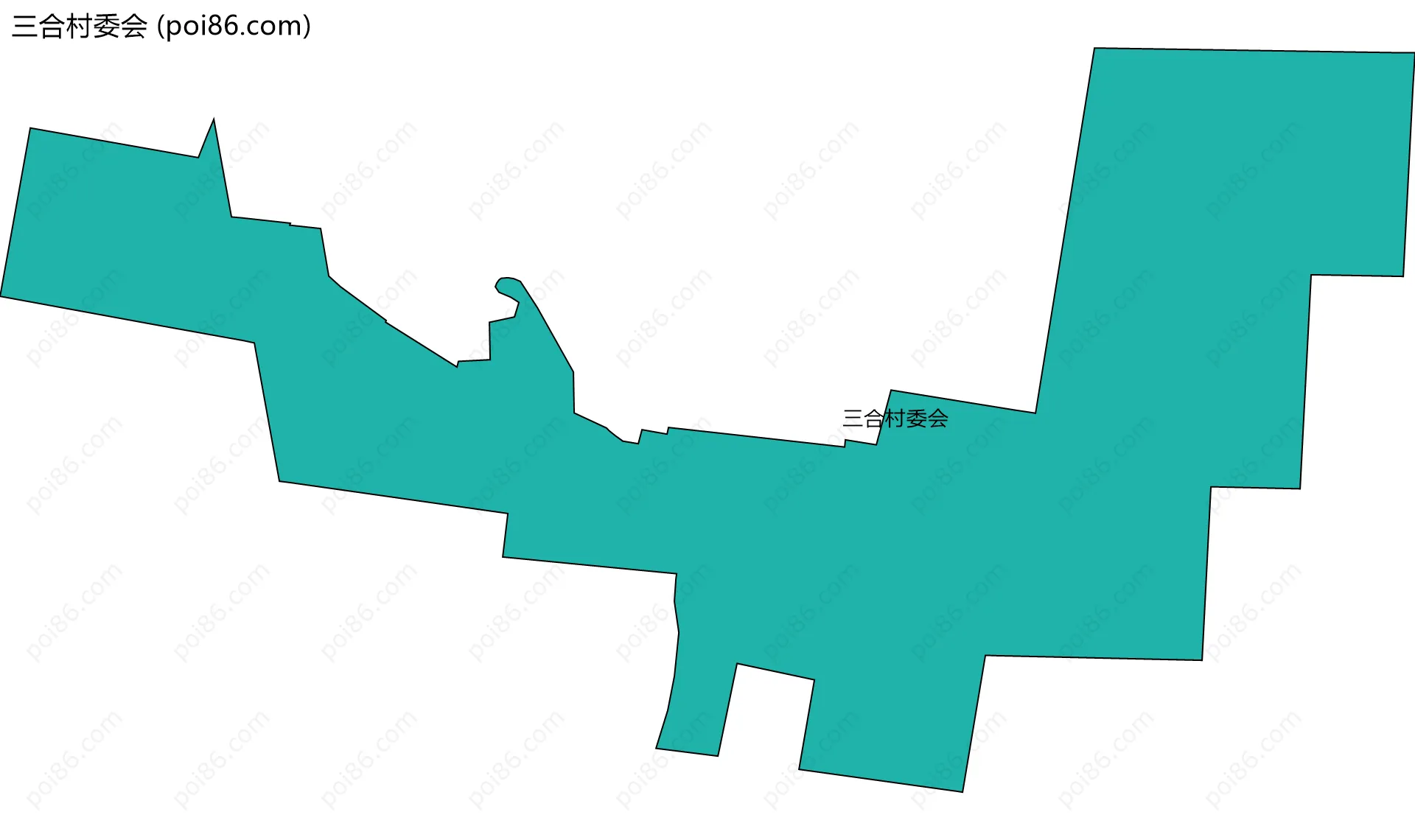 三合村委会边界地图