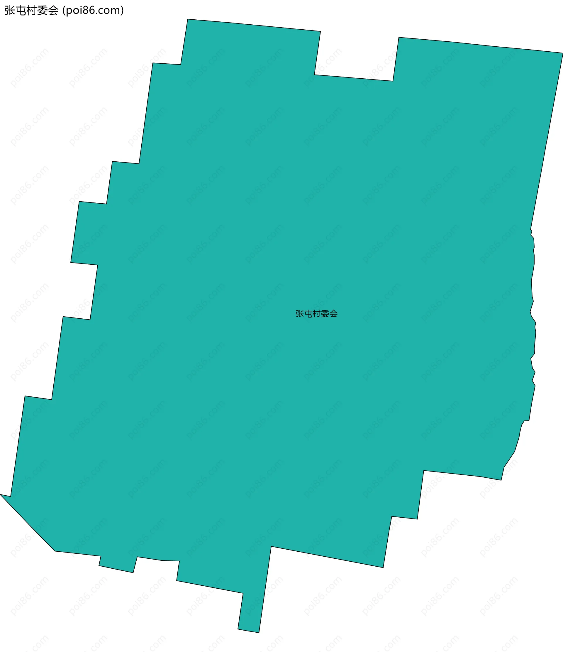 张屯村委会边界地图