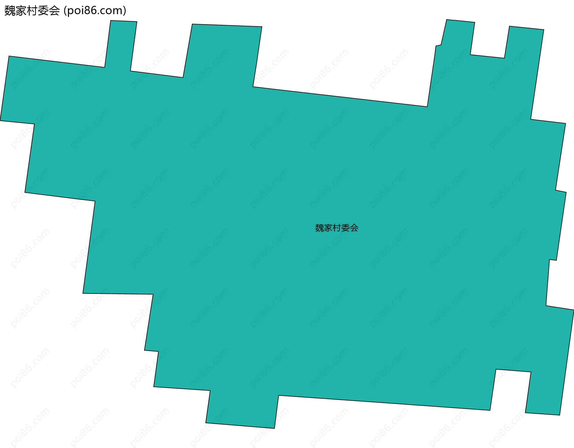 魏家村委会边界地图