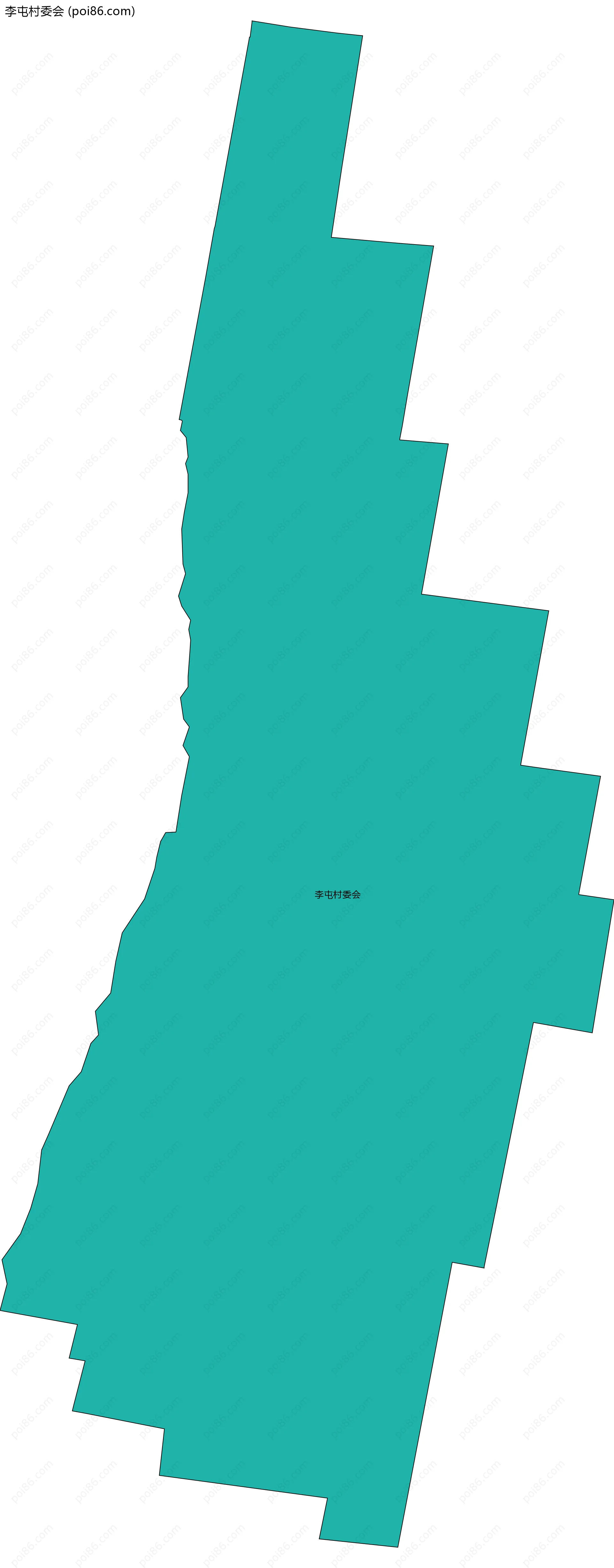 李屯村委会边界地图