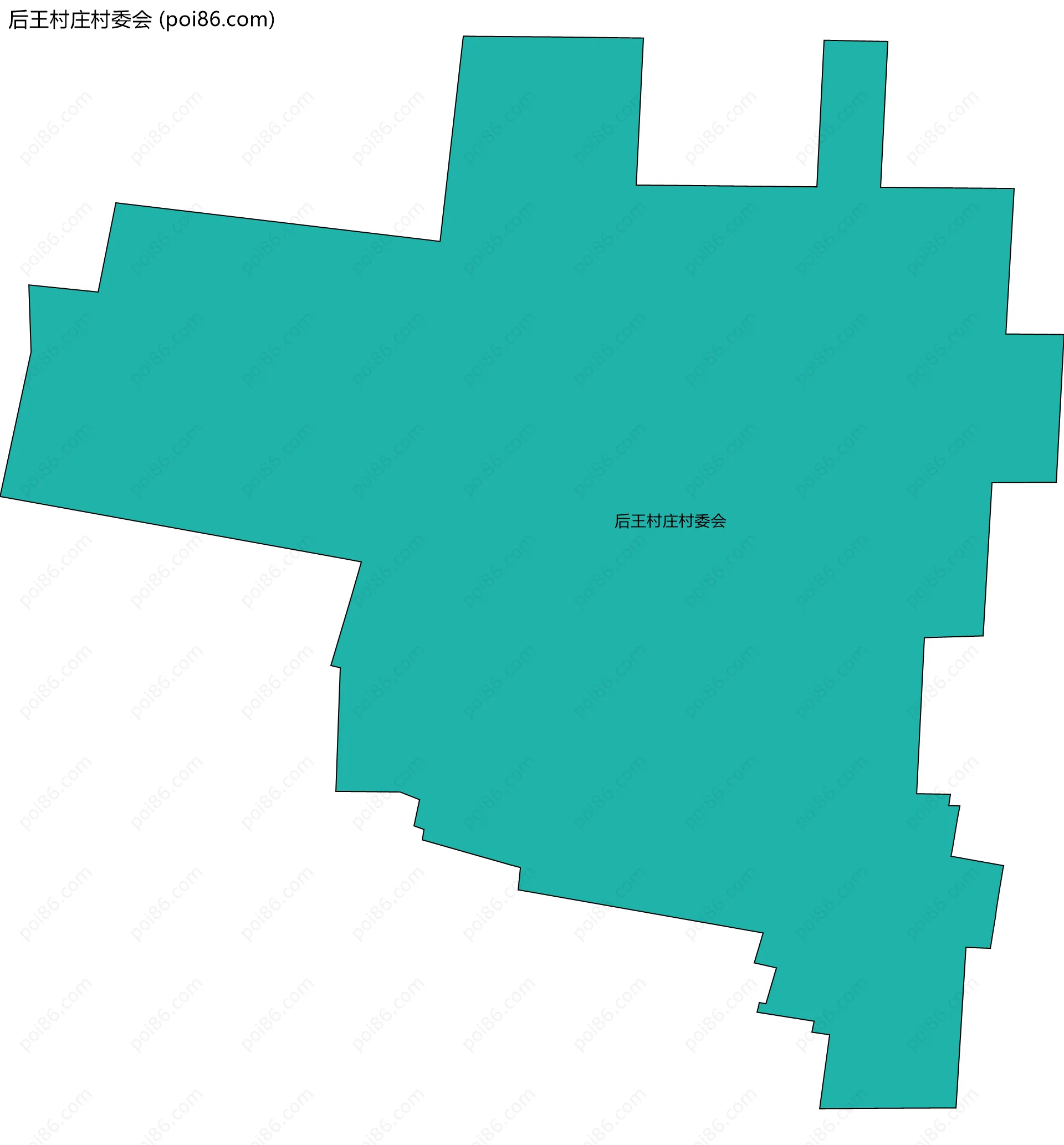 后王村庄村委会边界地图