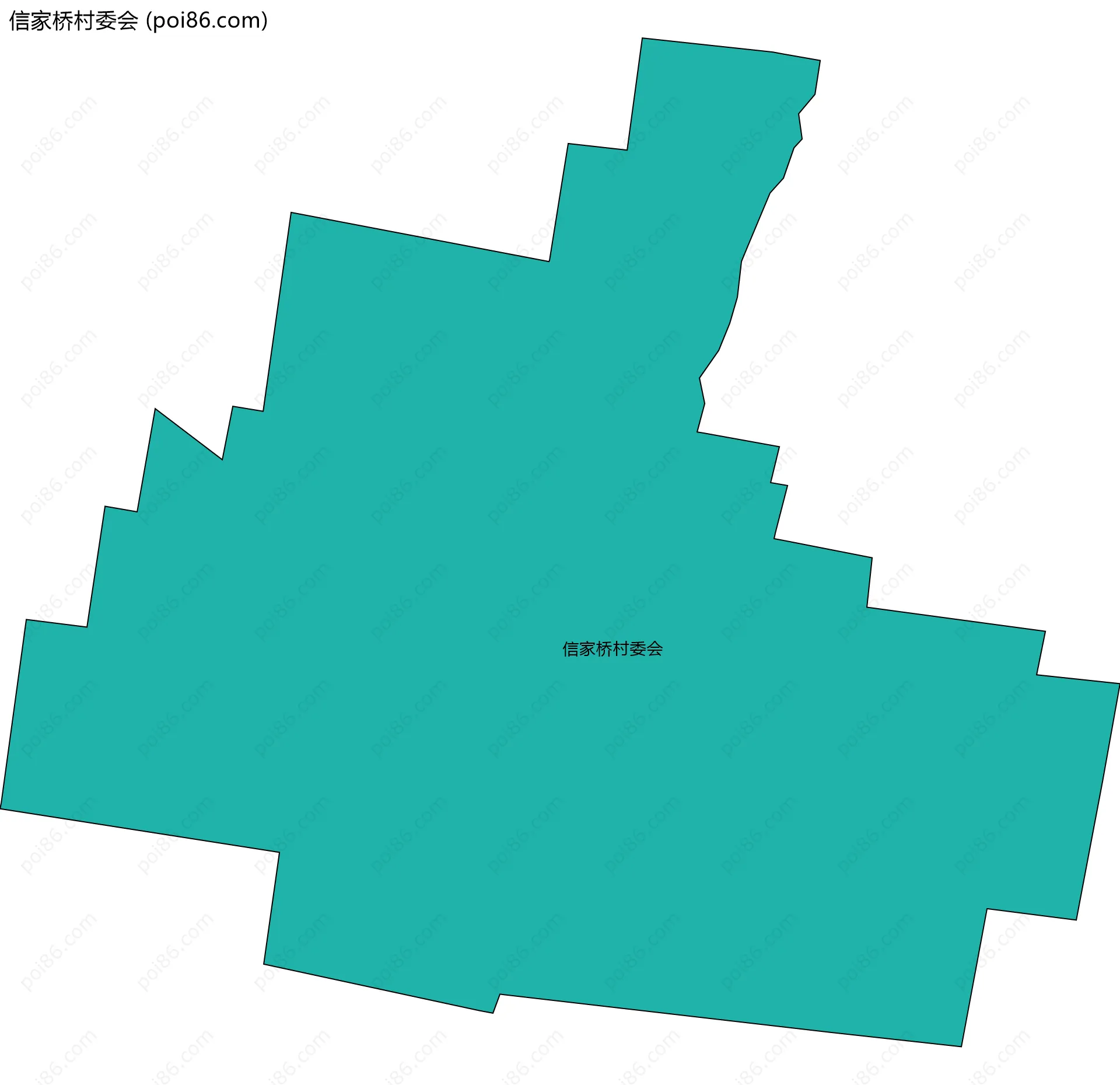 信家桥村委会边界地图