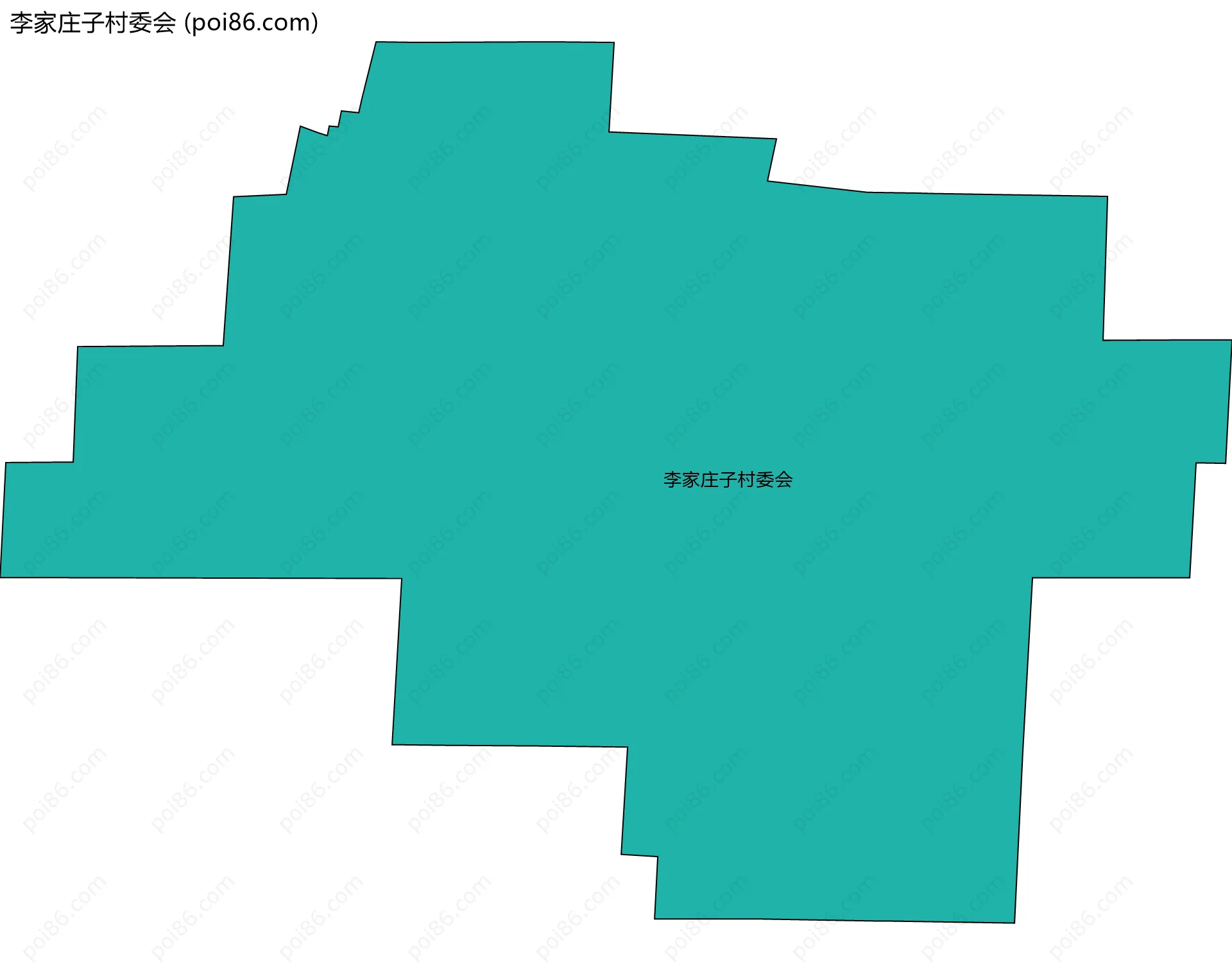 李家庄子村委会边界地图