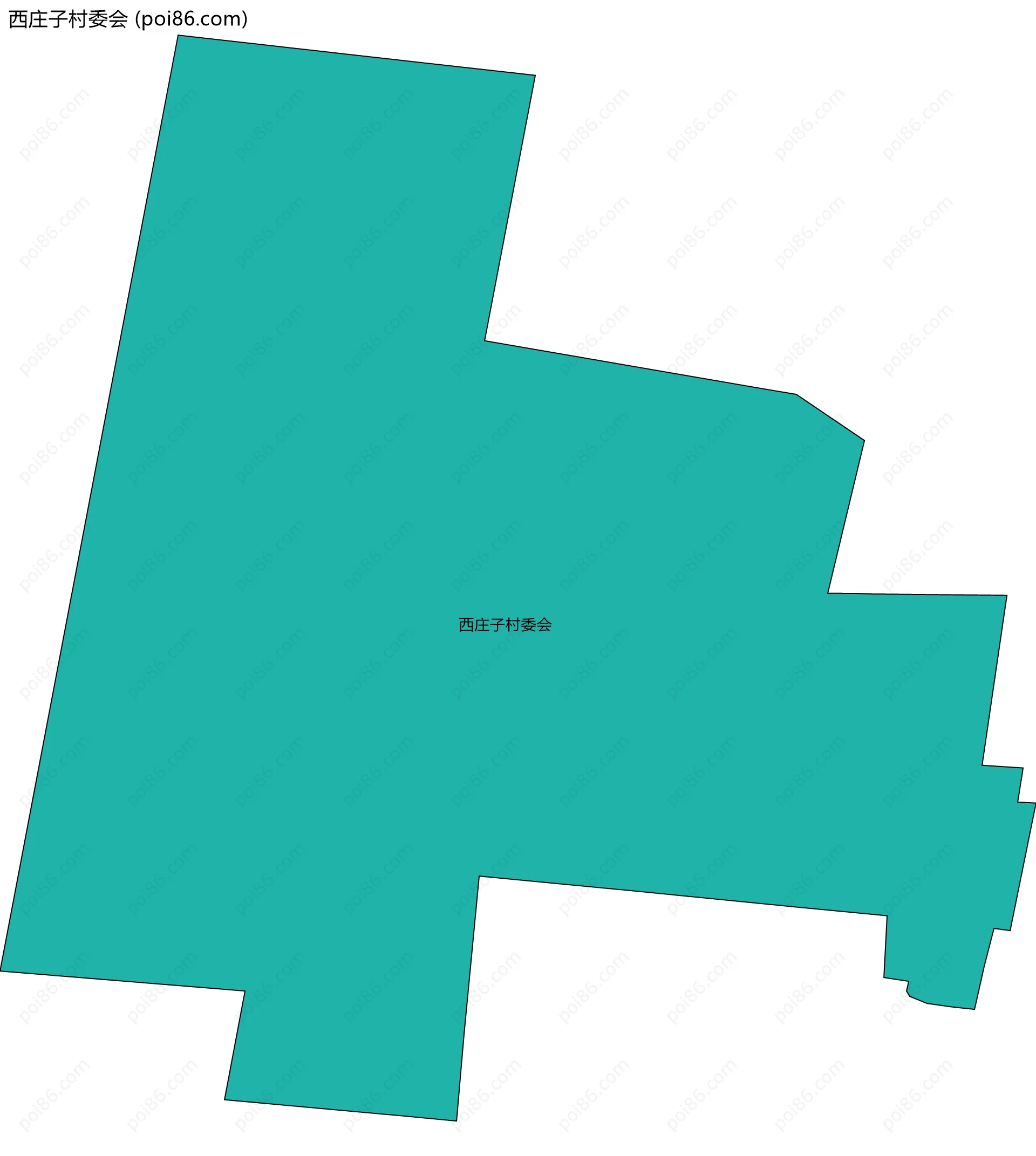 西庄子村委会边界地图