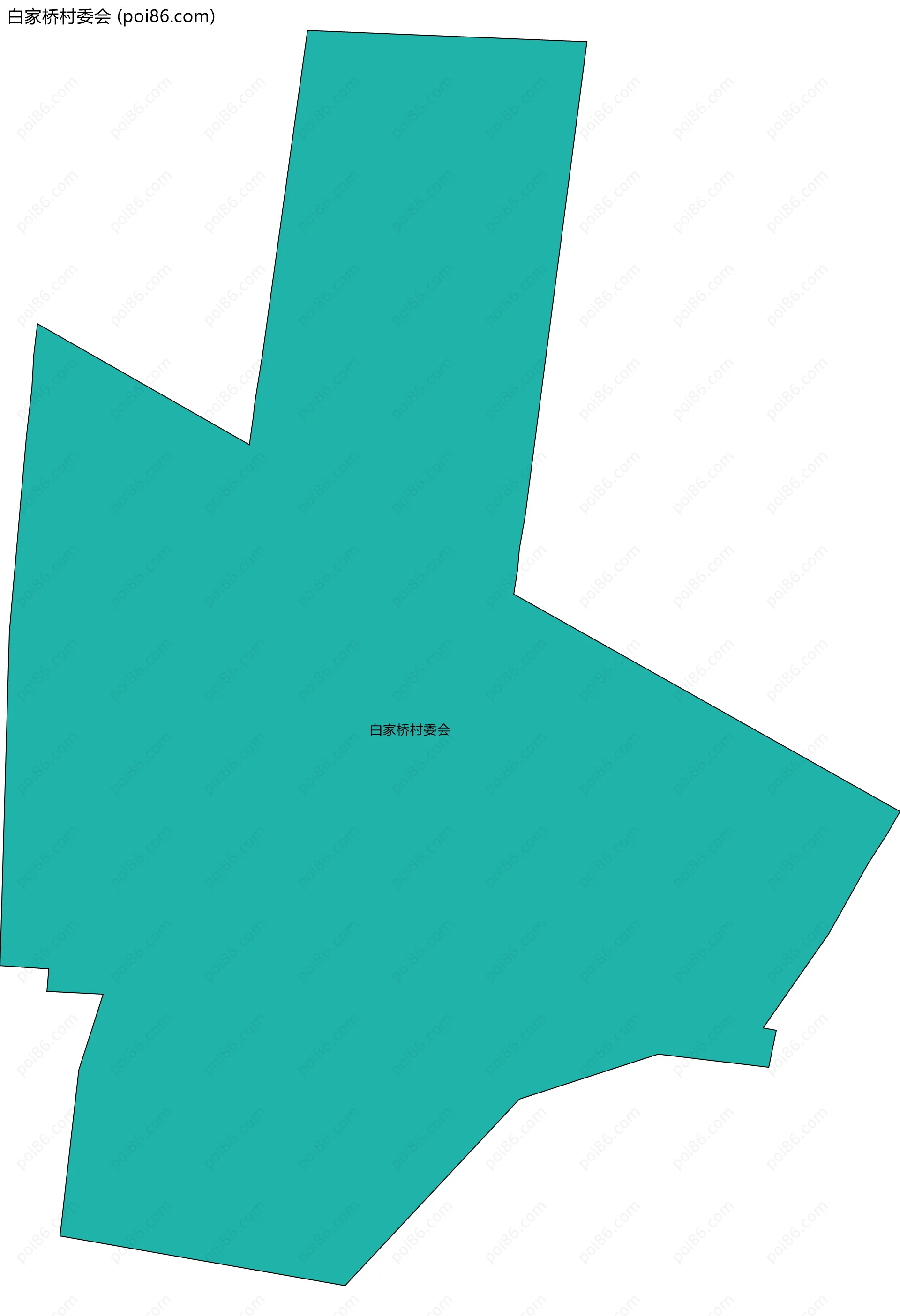 白家桥村委会边界地图