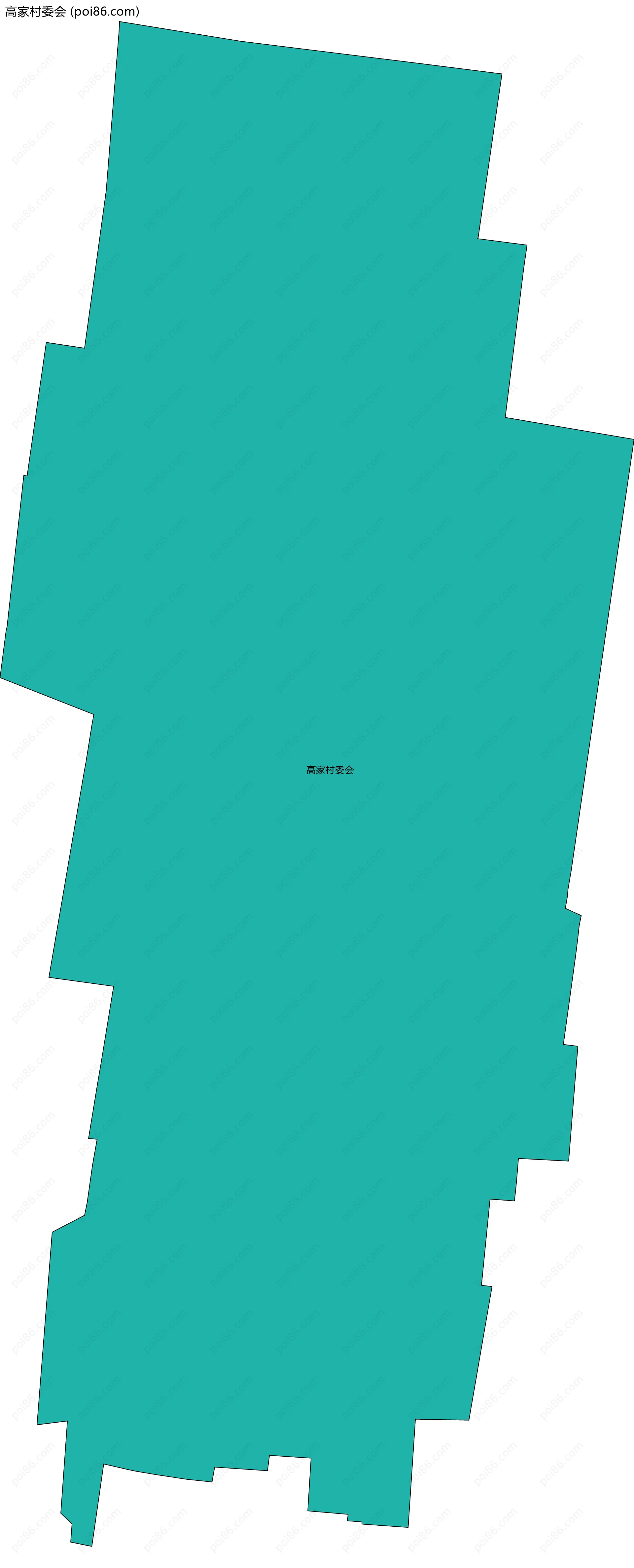 高家村委会边界地图