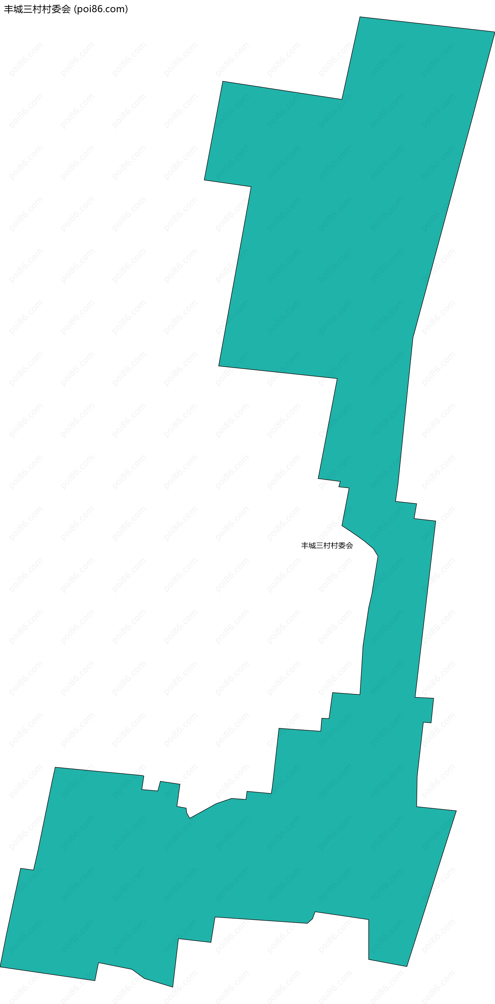 丰城三村村委会边界地图