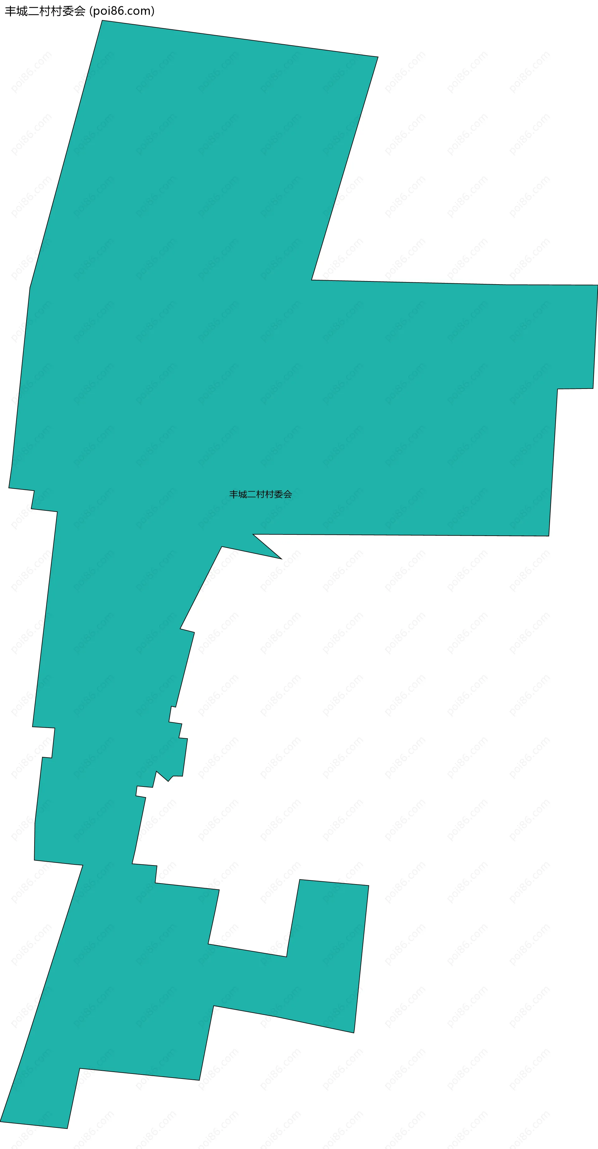 丰城二村村委会边界地图