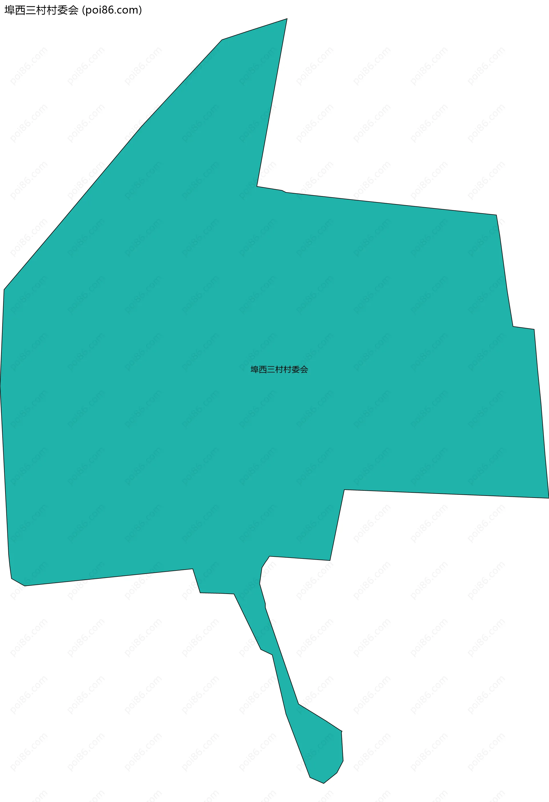 埠西三村村委会边界地图