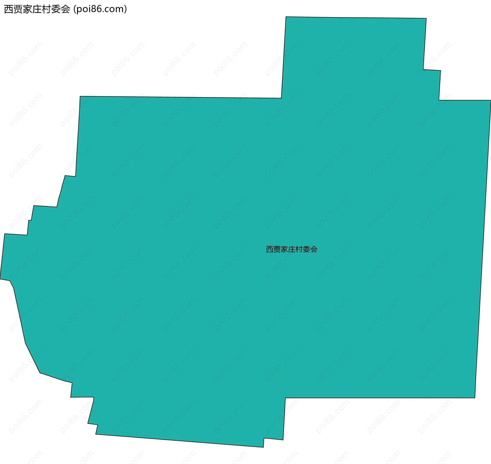 西贾家庄村委会边界地图